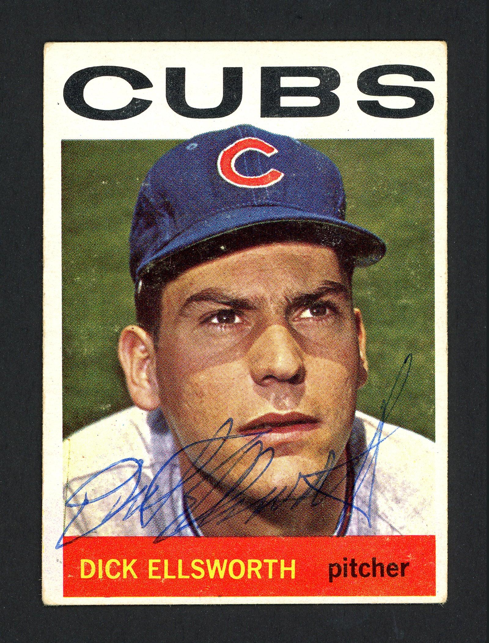 Dick Ellsworth Autographed 1964 Topps Card #220 Chicago Cubs SKU #162068