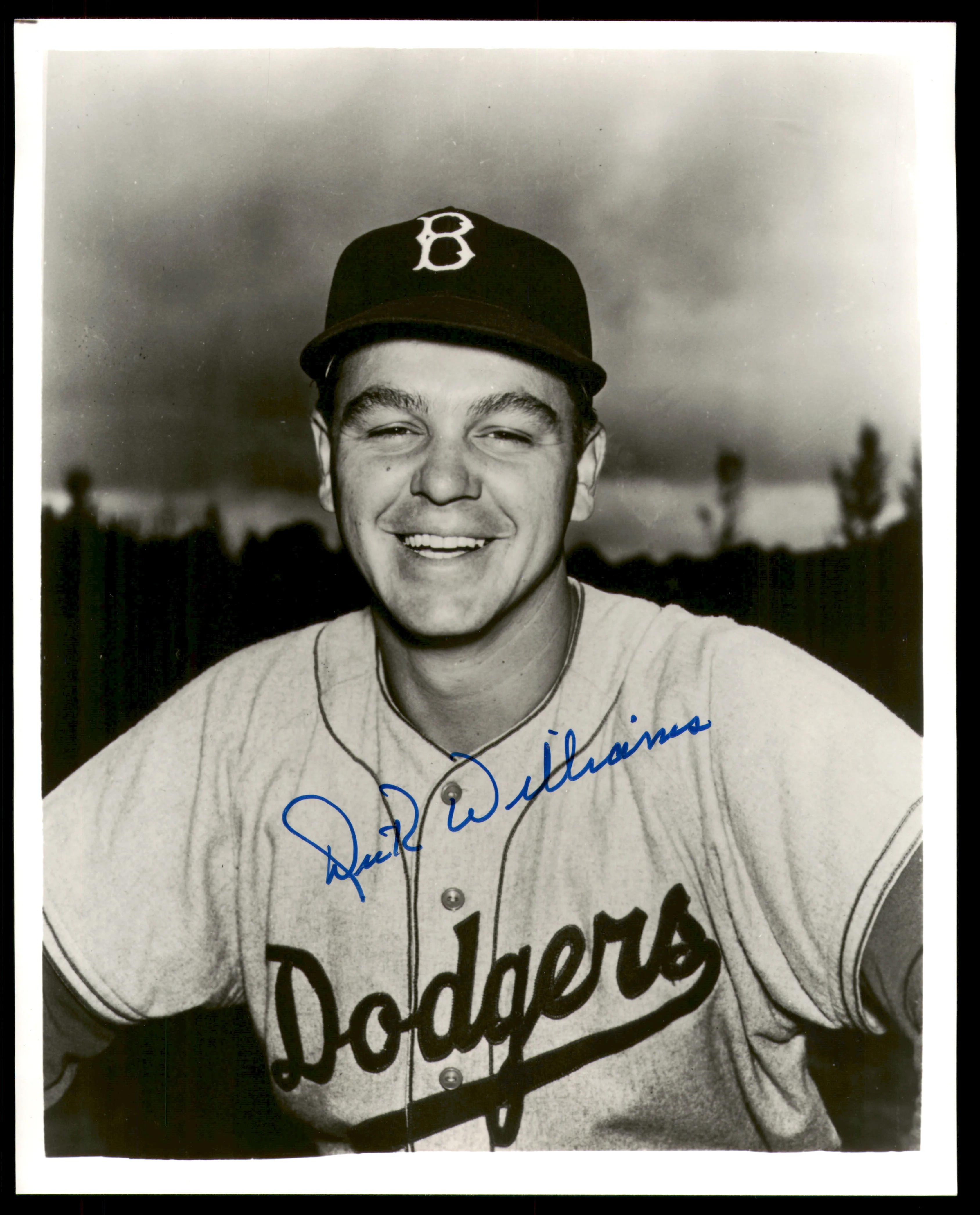 Dick Williams Autographed 8x10 Photo Brooklyn Dodgers