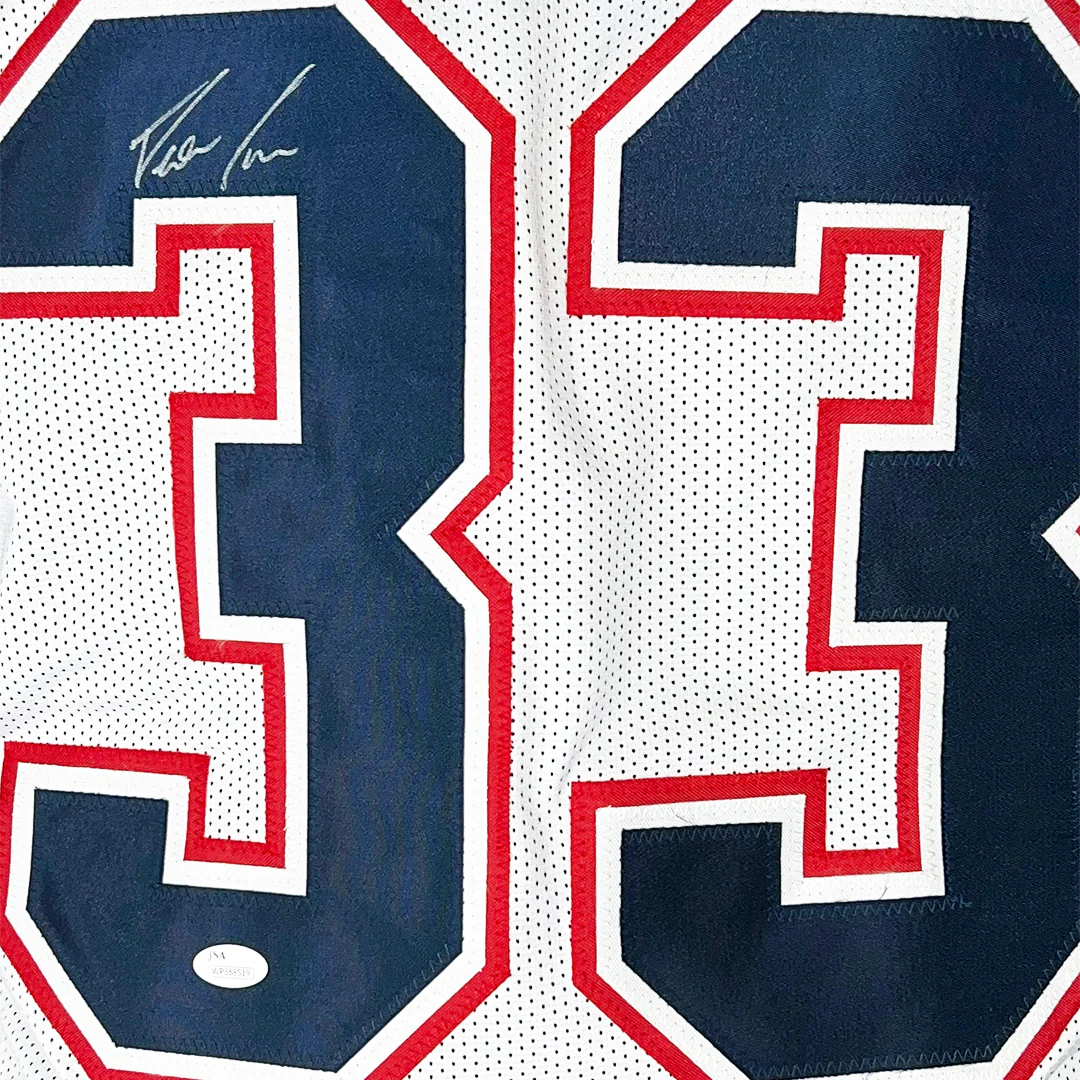 Dion Lewis Signed New England White Football Jersey (JSA) - Image 2