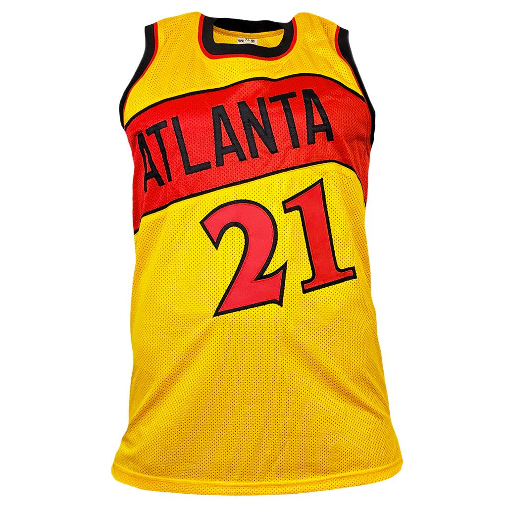 Dominique Wilkins Signed Atlanta Yellow Basketball Jersey (JSA) - Image 3