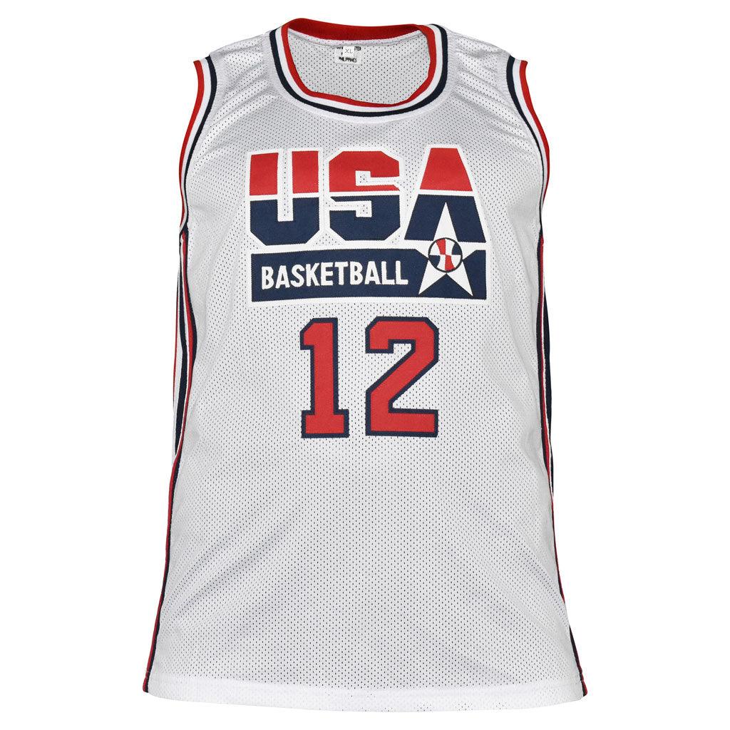 Dominique Wilkins Signed USA Olympic Pro White Basketball Jersey (JSA) - Image 3
