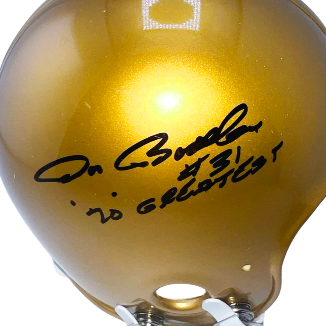 Don Bosseler Signed 70's Greatest Washington Redskins Gold Mini Football Helmet (JSA) - Image 2