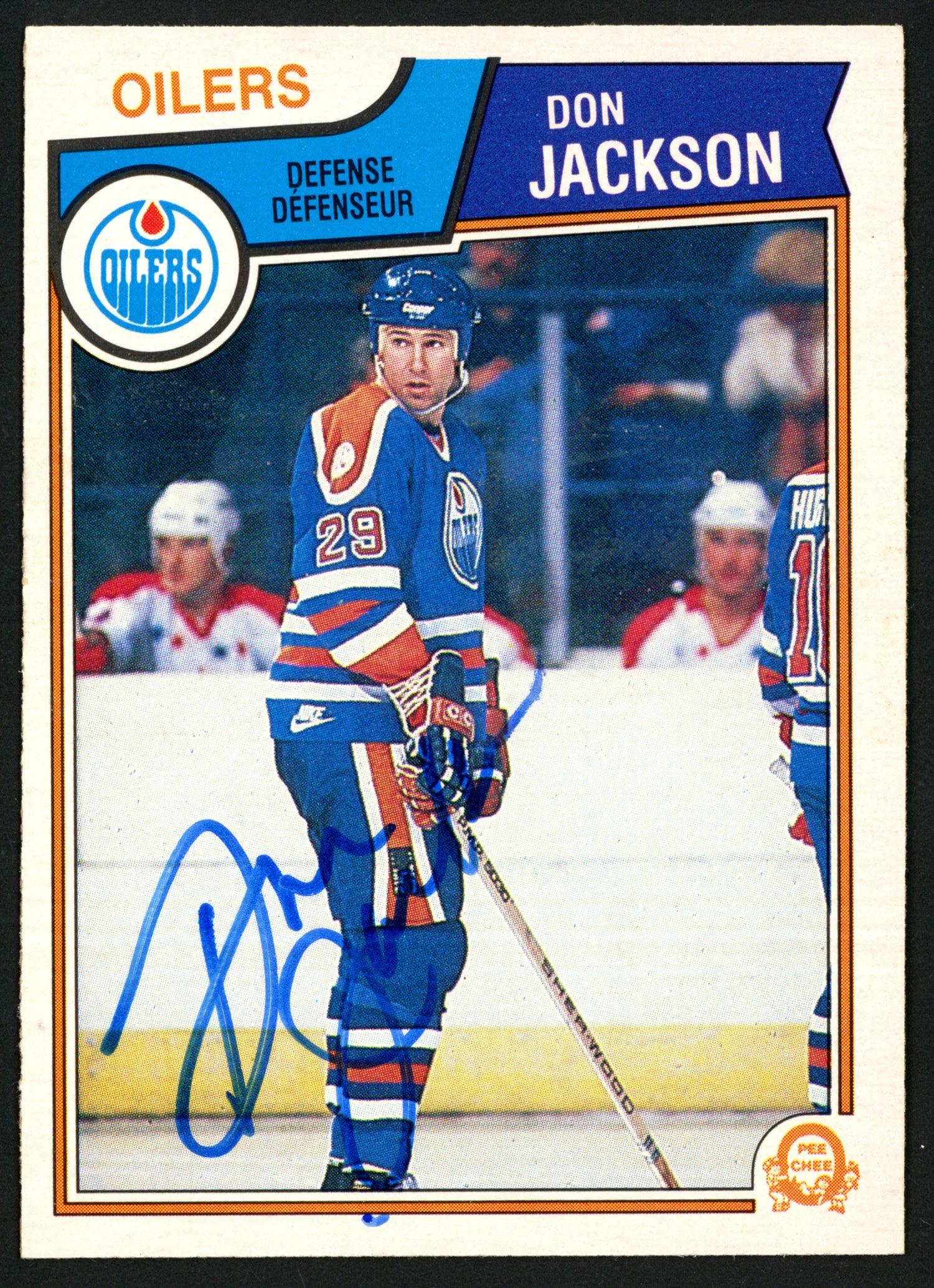 Don Jackson Autographed 1983-84 O-Pee-Chee Card #33 Edmonton Oilers SKU #150207