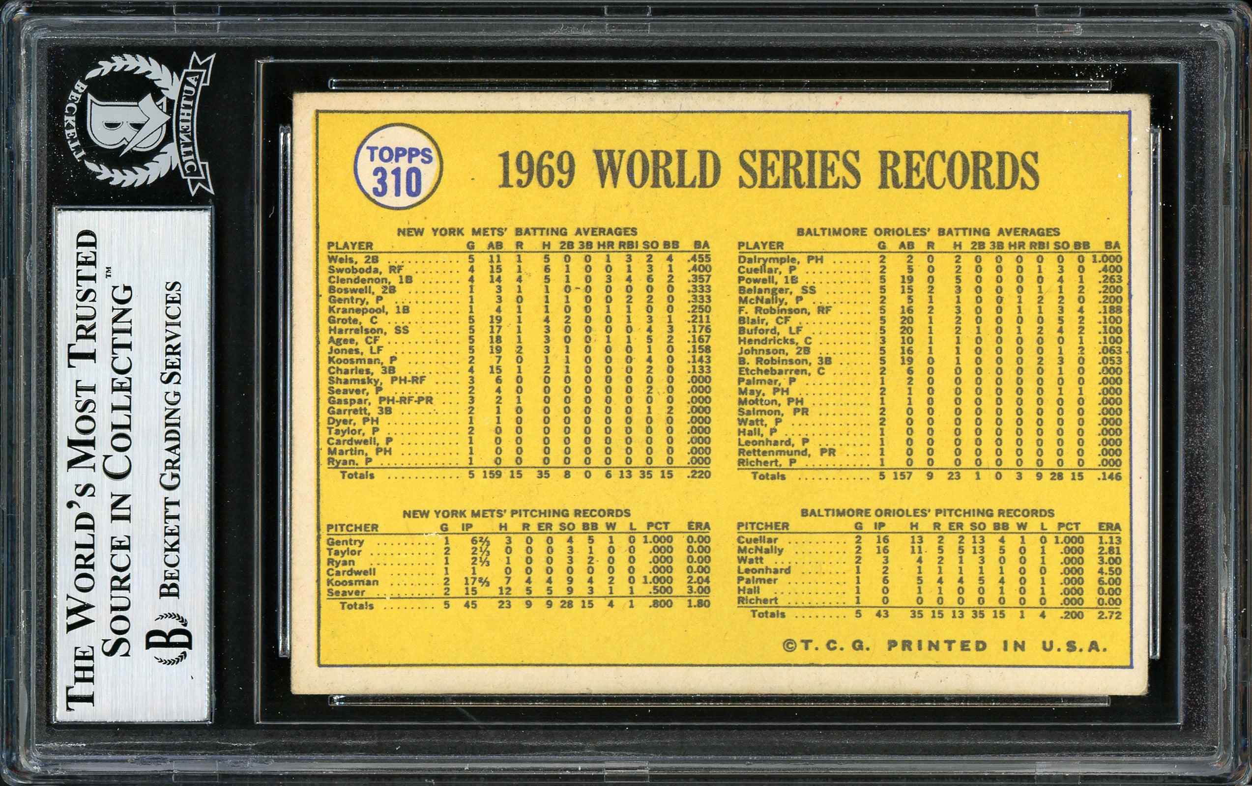 Donn Clendenon Autographed 1970 Topps Card #310 New York Mets "Best Wishes" Beckett BAS #12306196 - Image 2
