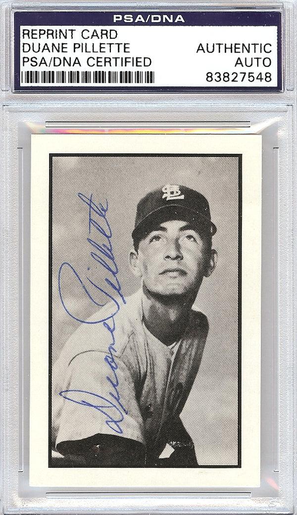 Duane Pillette Autographed 1953 Bowman Reprint Card #59 St. Louis Browns PSA/DNA #83827548