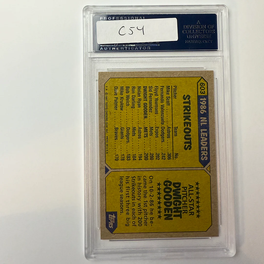 Dwight Gooden Signed 1987 Topps #603 PSA Auto Authentic - Image 2