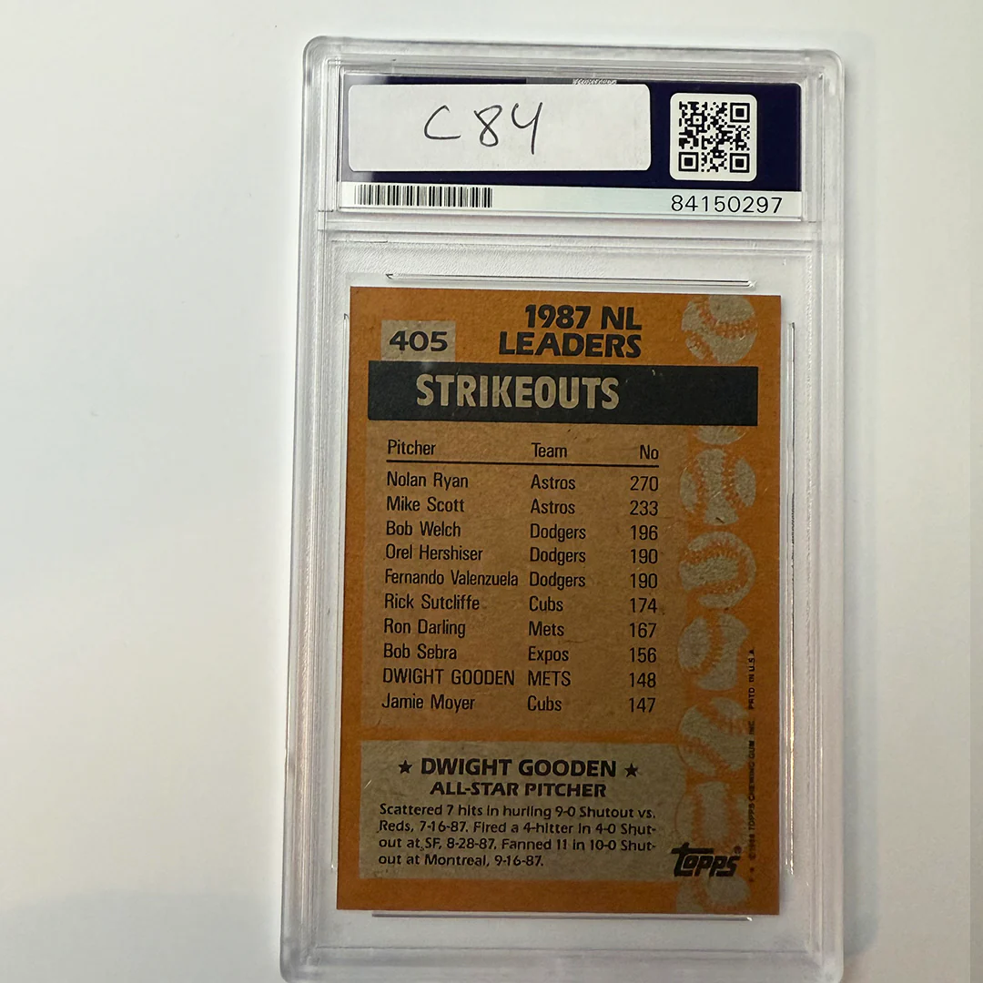 Dwight Gooden Signed 1988 Topps #405 PSA Auto Authentic - Image 2