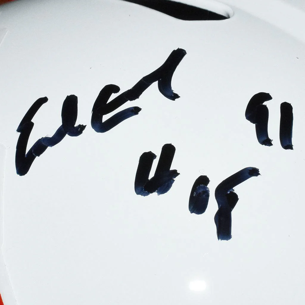 Earl Campbell Signed HOF 91 Inscription Houston Oilers throwback 81-98 Speed Full-Size Replica Football Helmet Black ink (BECKETT) - Image 2