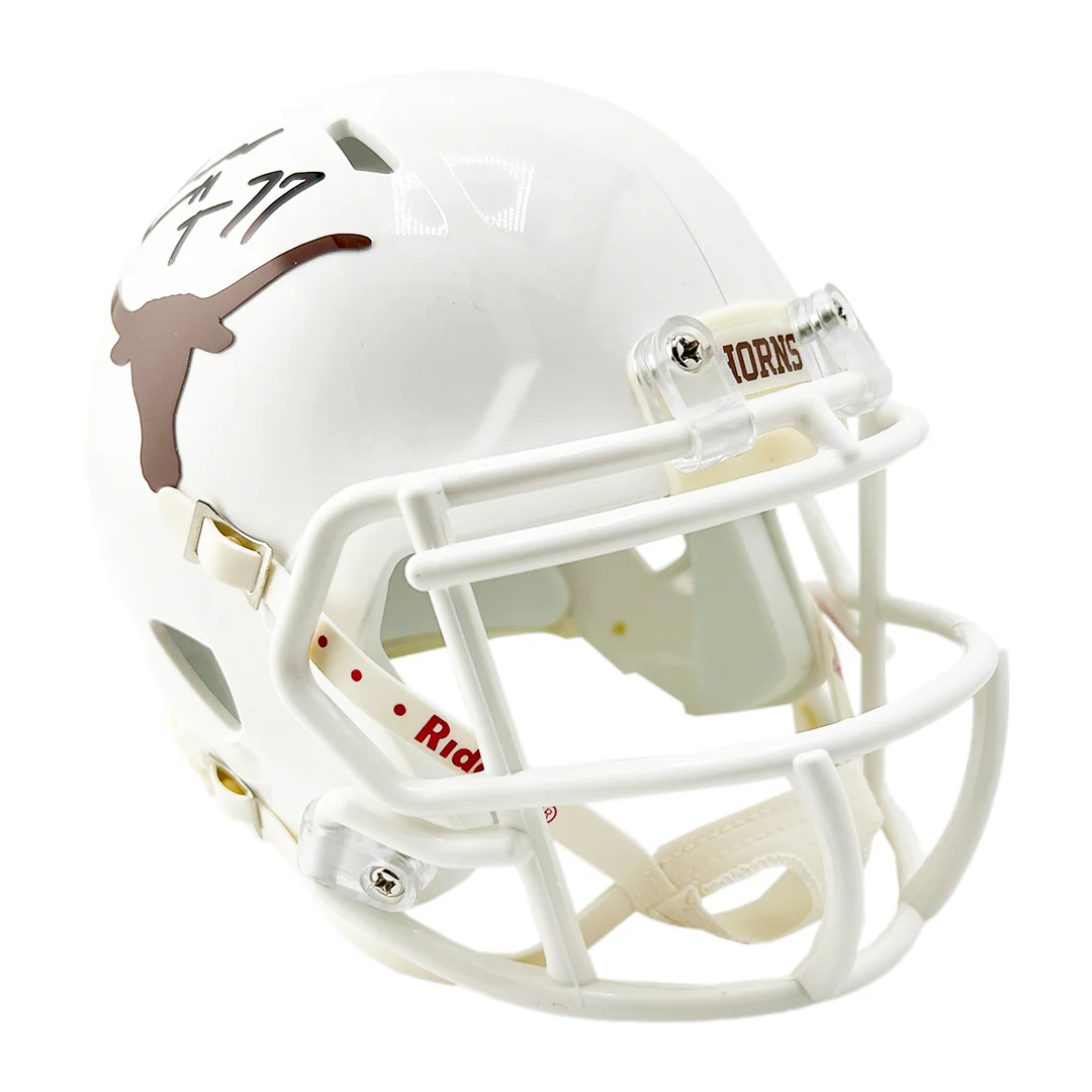 Earl Campbell Signed HT 77 Inscription Texas Longhorns Speed Mini Football Helmet (JSA) - Image 3