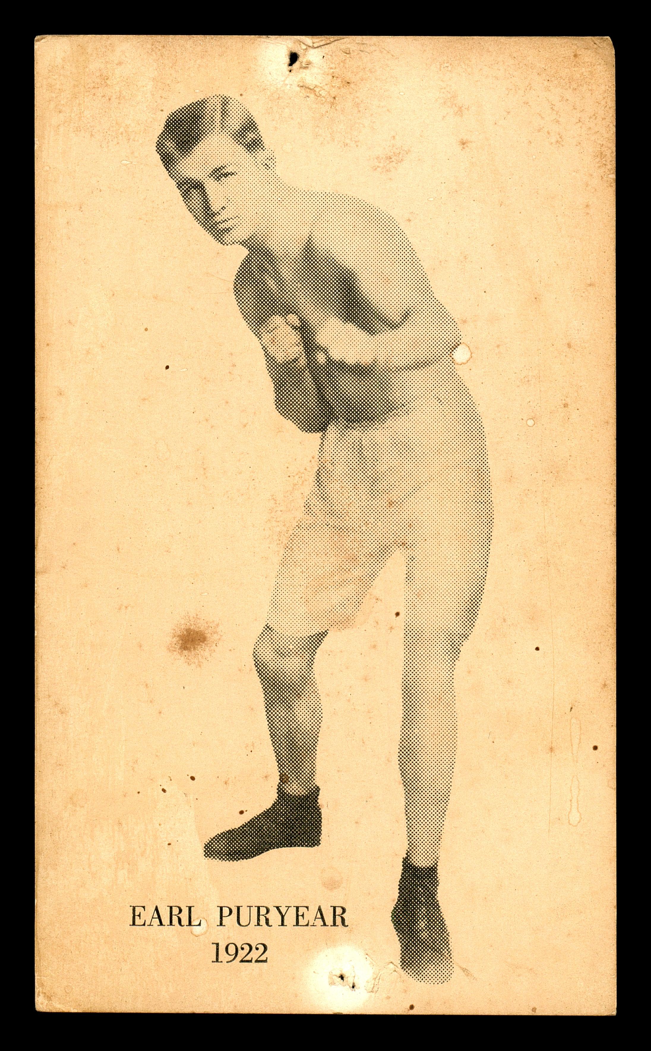 Earl Puryear Autographed 3.5x5.5 Postcard Featherweight Boxer "To Jimmy" Vintage SKU #179774 - Image 2
