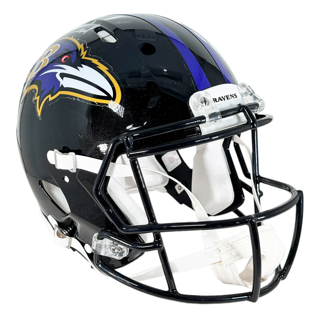 Ed Reed Signed Baltimore Ravens Authentic Speed Full-Size Football Helmet (JSA) - Image 3