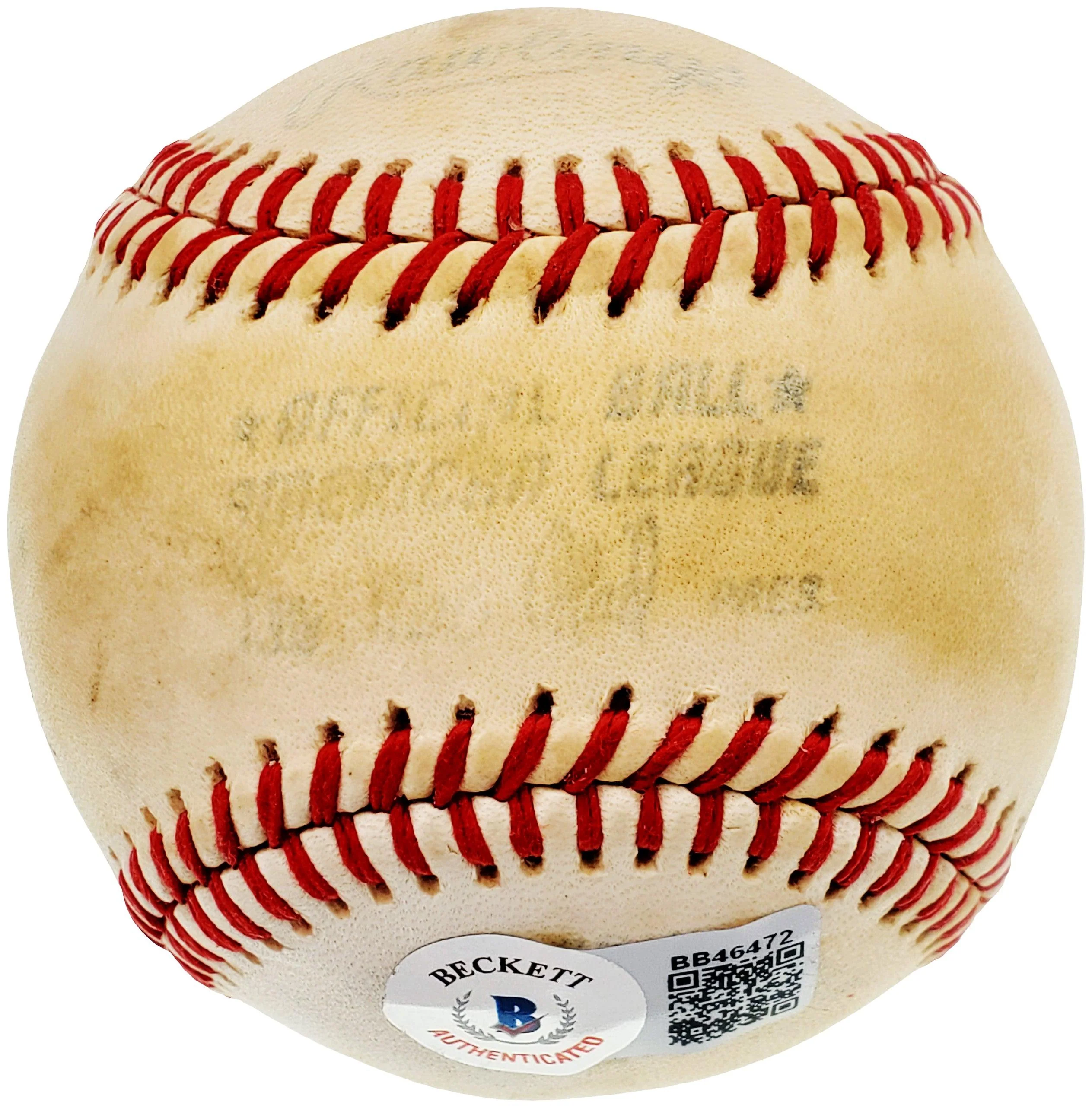 Eddie Einhorn Autographed Official MacPhail AL Baseball Chicago White Sox Owner "Go Sox 82" Beckett BAS #BB46472 - Image 2