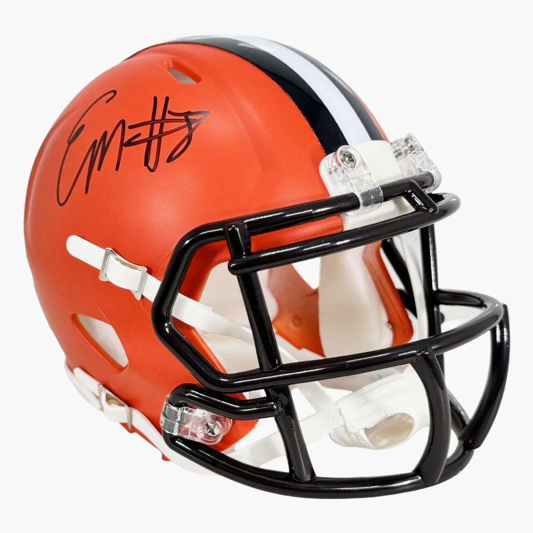 Elijah Moore Signed Cleveland Browns Speed Mini Football Helmet (JSA) - Image 2
