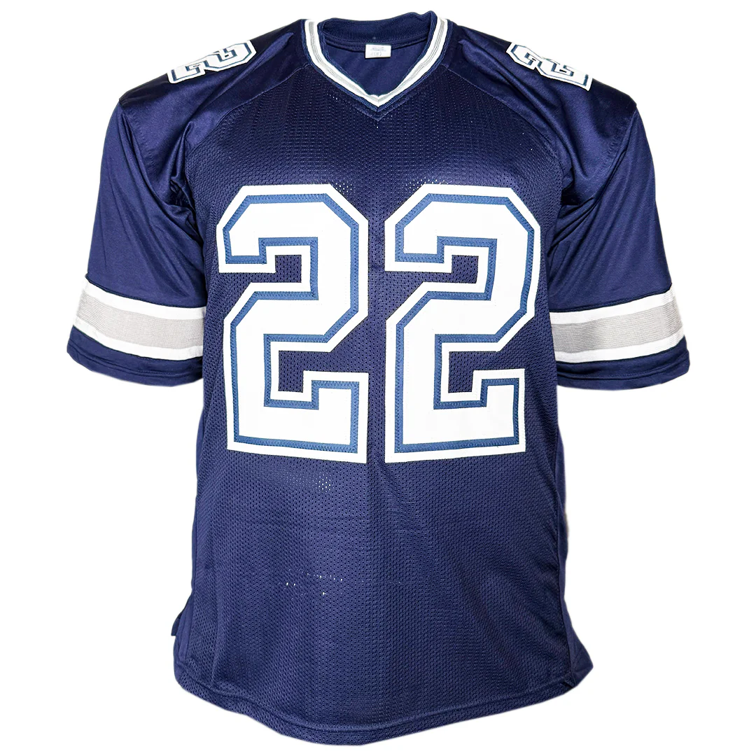 Emmitt Smith Signed Dallas Navy Football Jersey (JSA) - Image 3