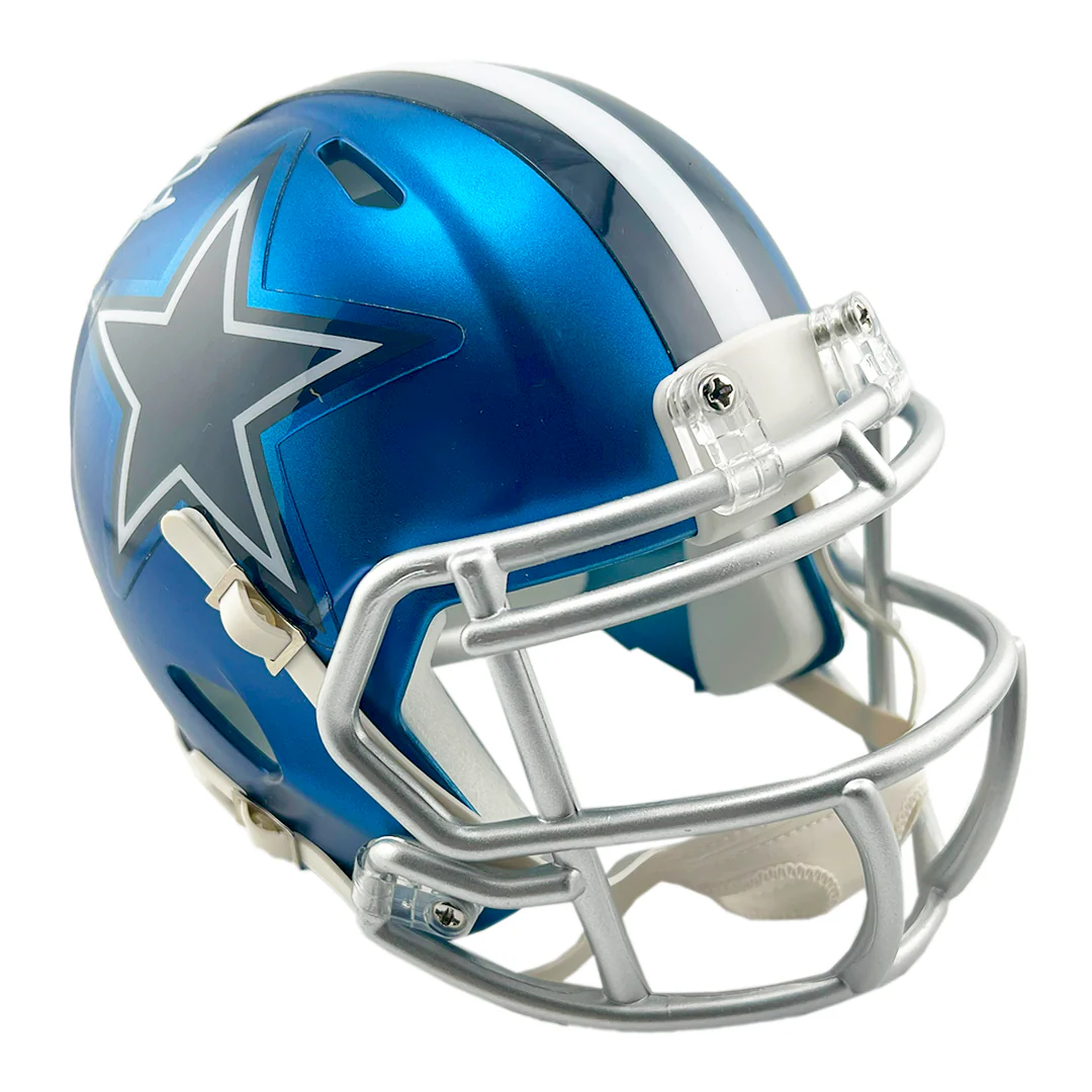 Emmitt Smith Signed Dallas Cowboys Blaze Mini Football Helmet (Beckett) - Image 3