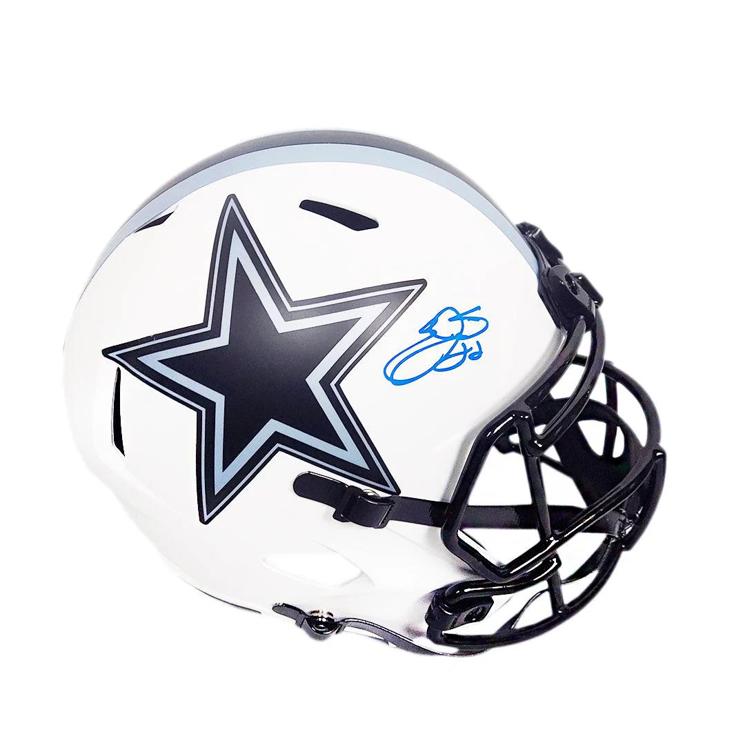 Emmitt Smith Signed Dallas Cowboys Lunar Eclipse Speed Full-Size Replica Football Helmet (Beckett)