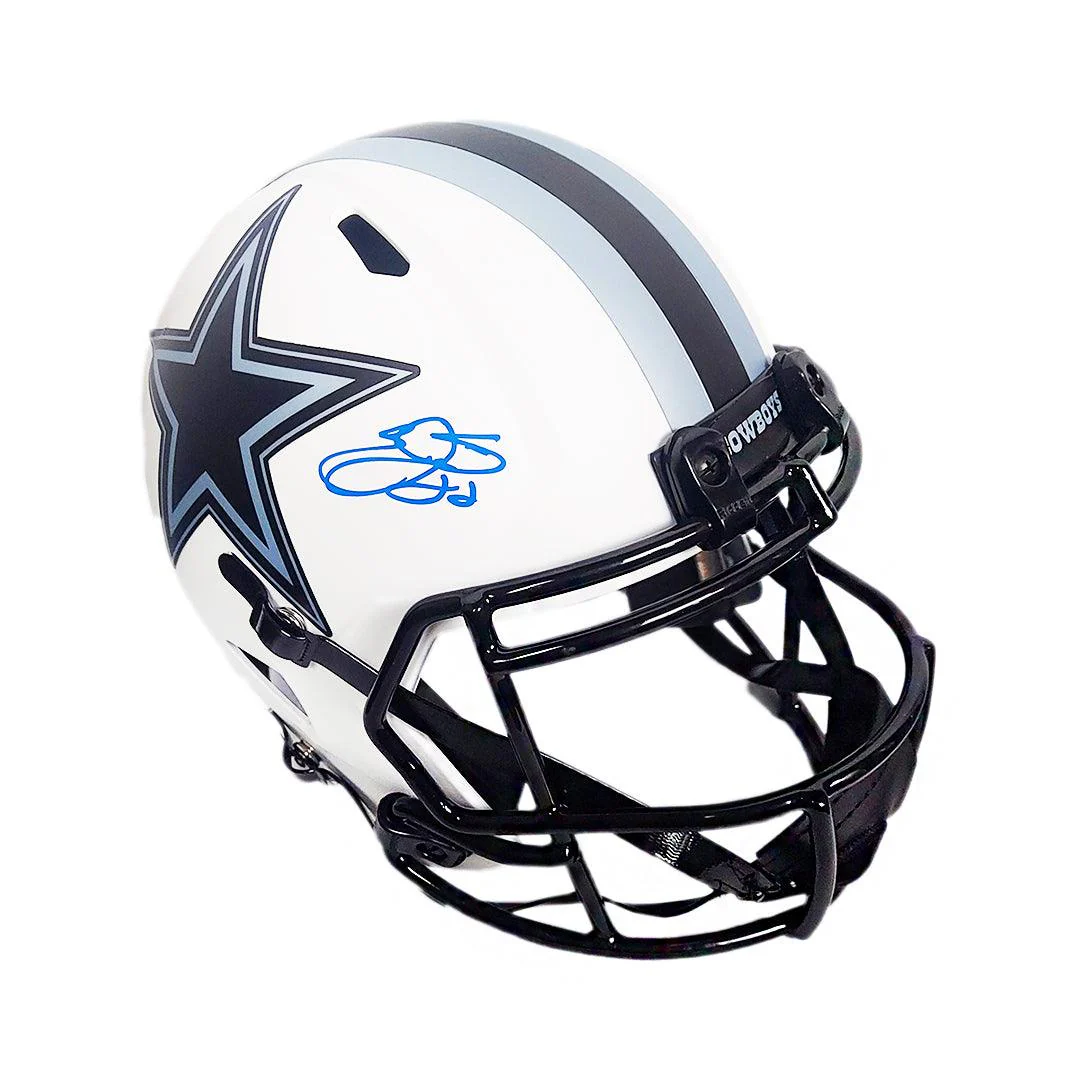 Emmitt Smith Signed Dallas Cowboys Lunar Eclipse Speed Full-Size Replica Football Helmet (Beckett) - Image 2