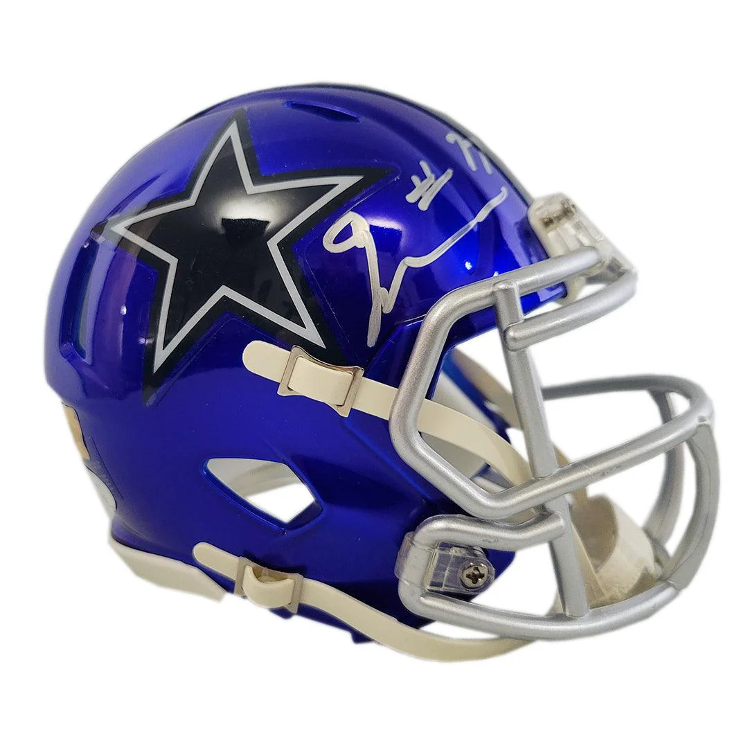 Erik Williams Signed Dallas Cowboys Flash Speed Mini Replica Football Helmet (JSA) - Image 3
