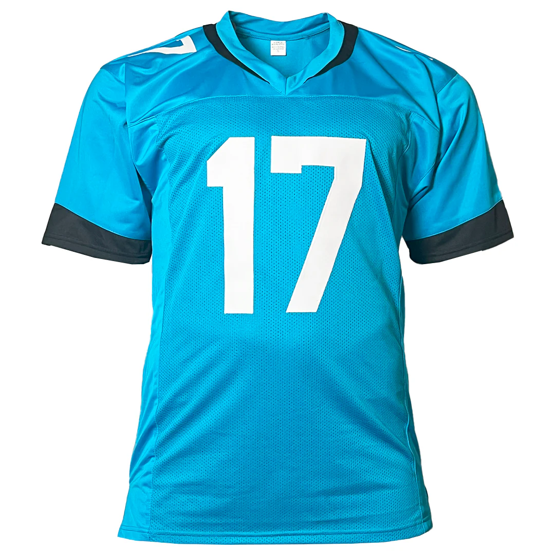 Evan Engram Signed Jacksonville Teal Football Jersey (JSA) - Image 3
