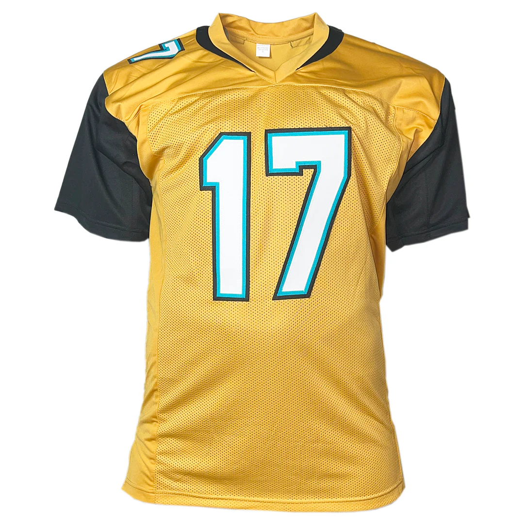 Evan Engram Signed Jacksonville Gold Football Jersey (Beckett) - Image 3