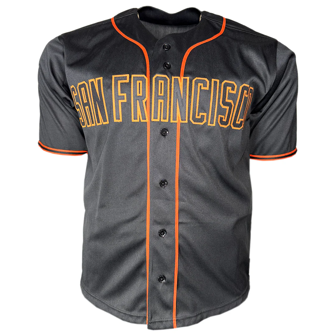 Evan Longoria Signed San Francisco Black Baseball Jersey (JSA) - Image 3
