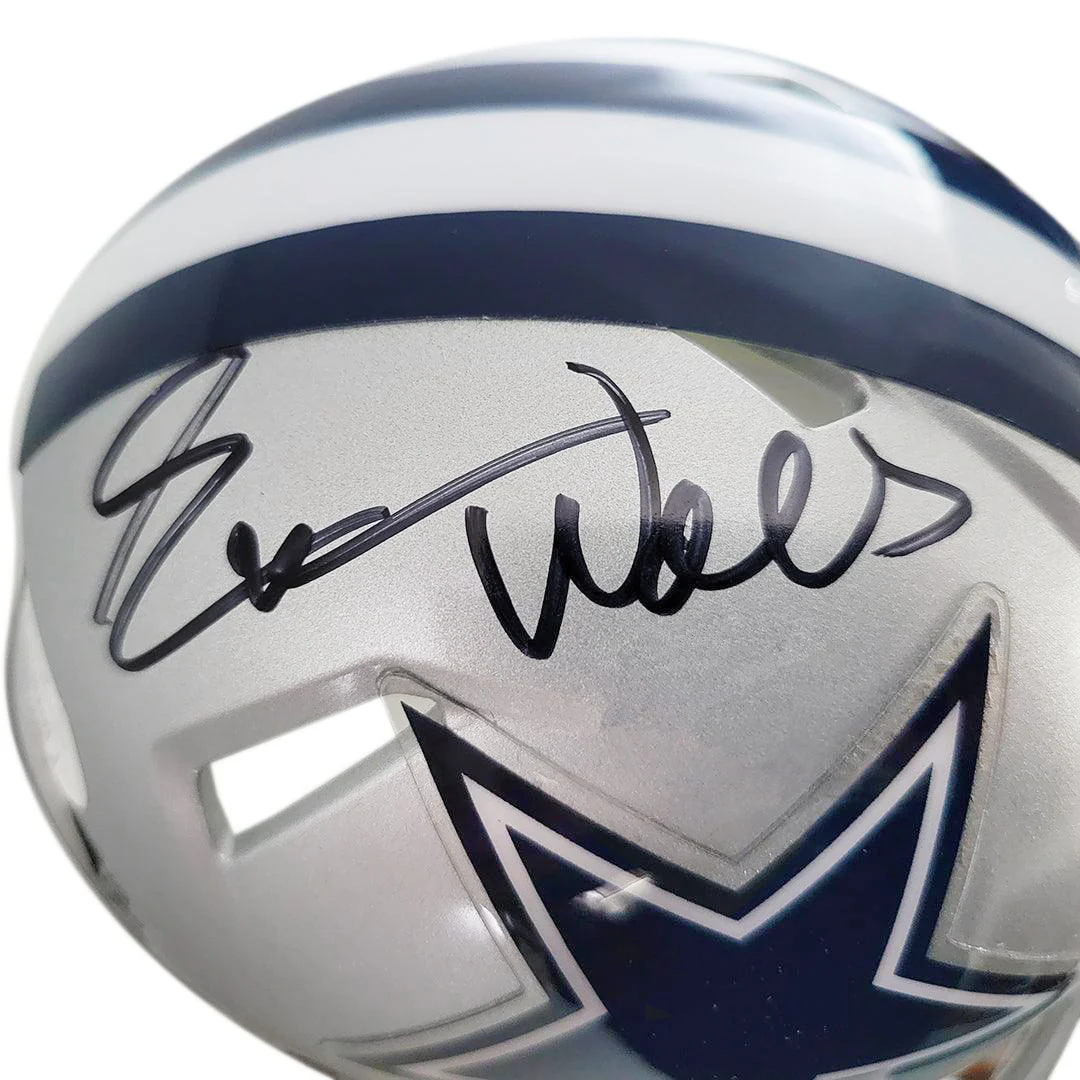 Everson Walls Signed Dallas Cowboys Speed Mini Football Helmet (JSA) - Image 2