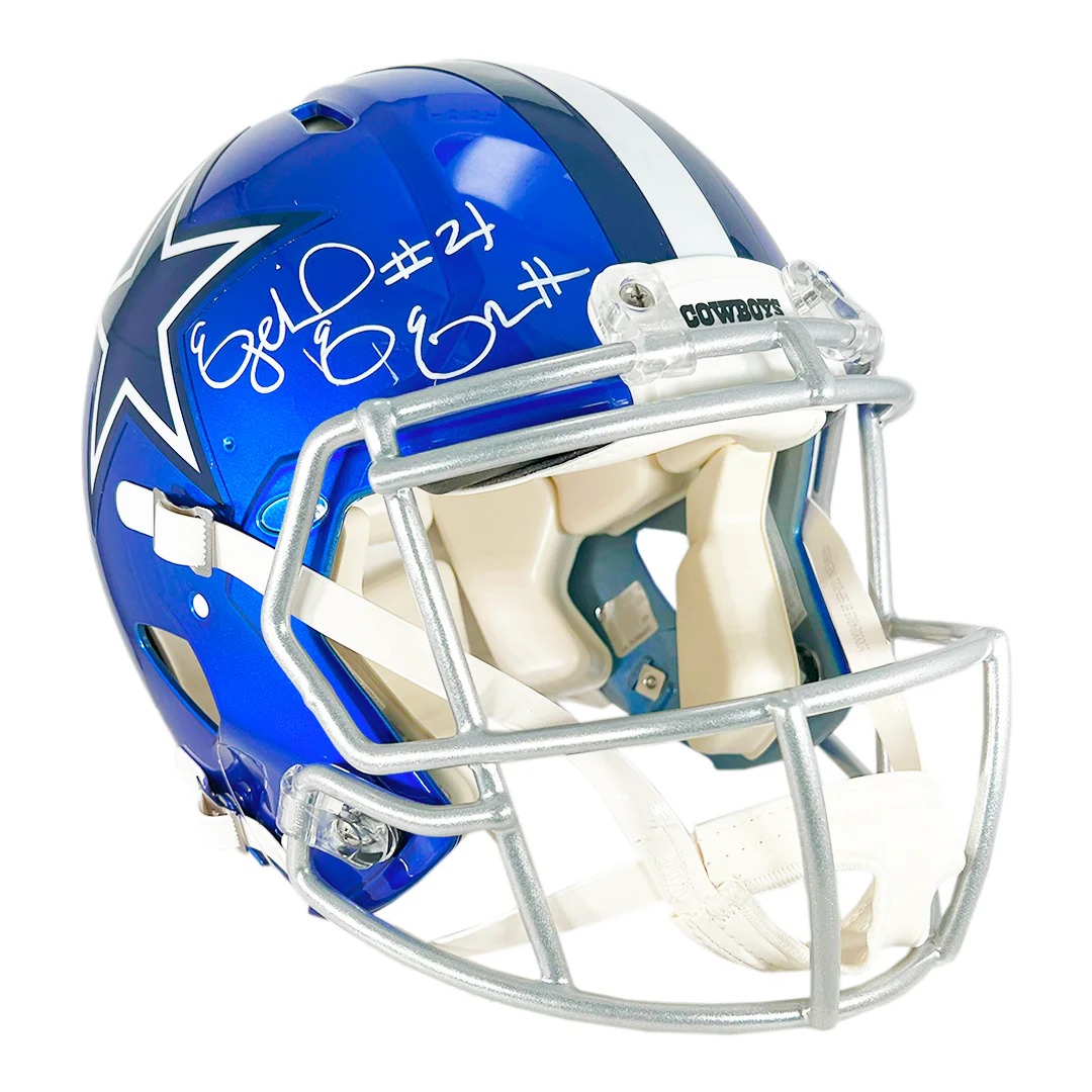 Ezekiel Elliott Signed Dallas Cowboys Authentic Flash Speed Full-Size Football Helmet (Beckett) - Image 3
