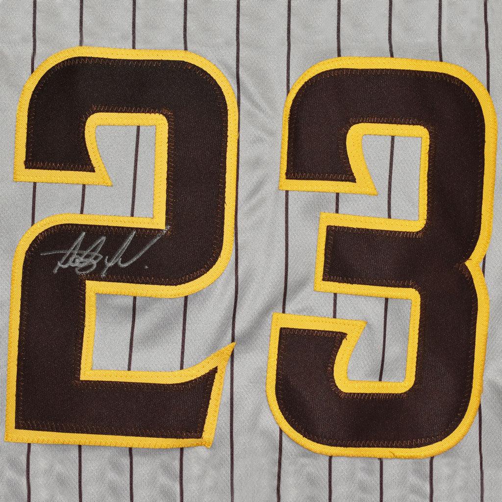 Fernando Tatis Jr Signed San Diego Grey Pinstripe Slam Diego Baseball Jersey (JSA) - Image 2