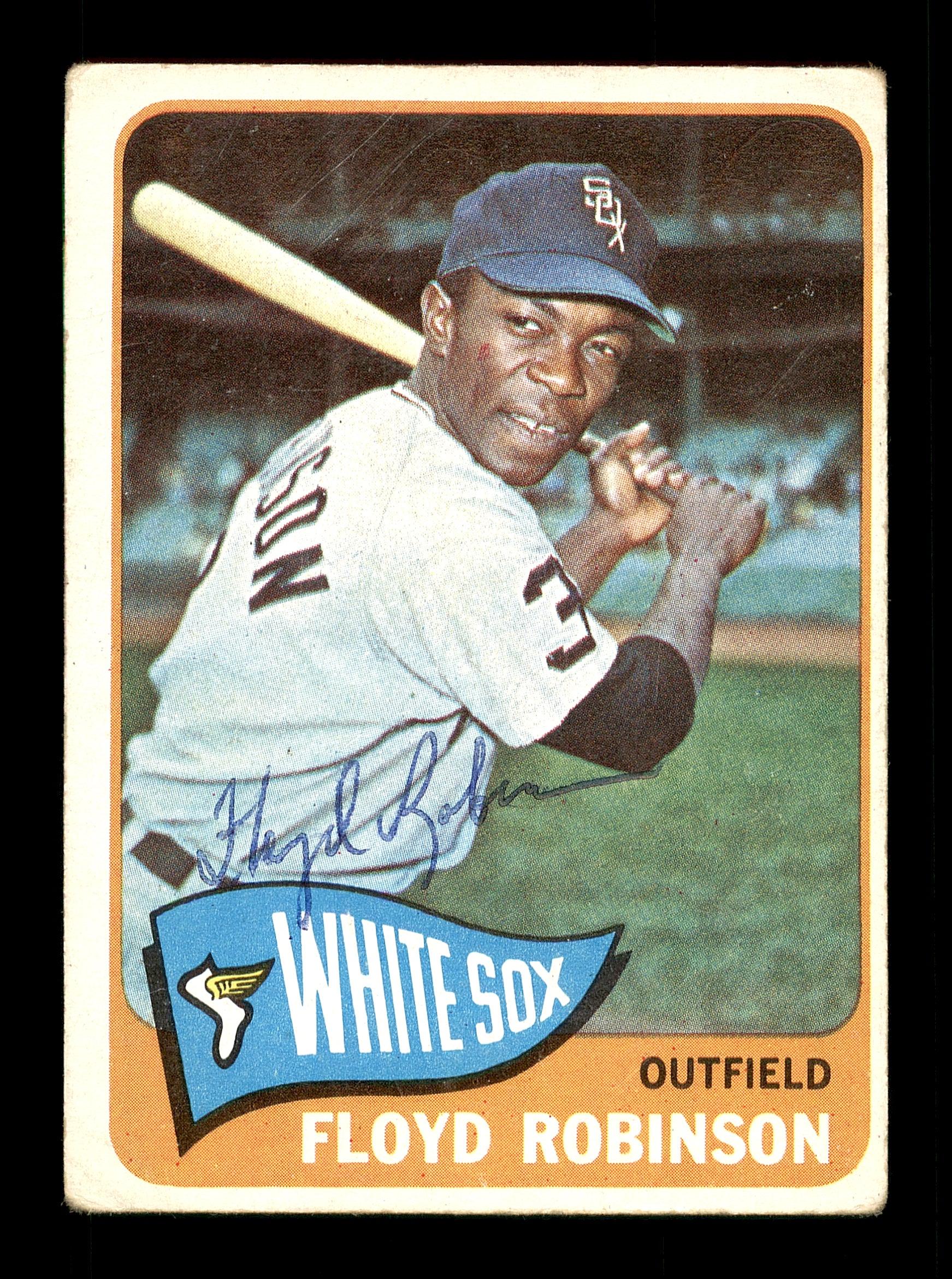 Floyd Robinson Autographed 1965 Topps Card #345 Chicago White Sox SKU #170487