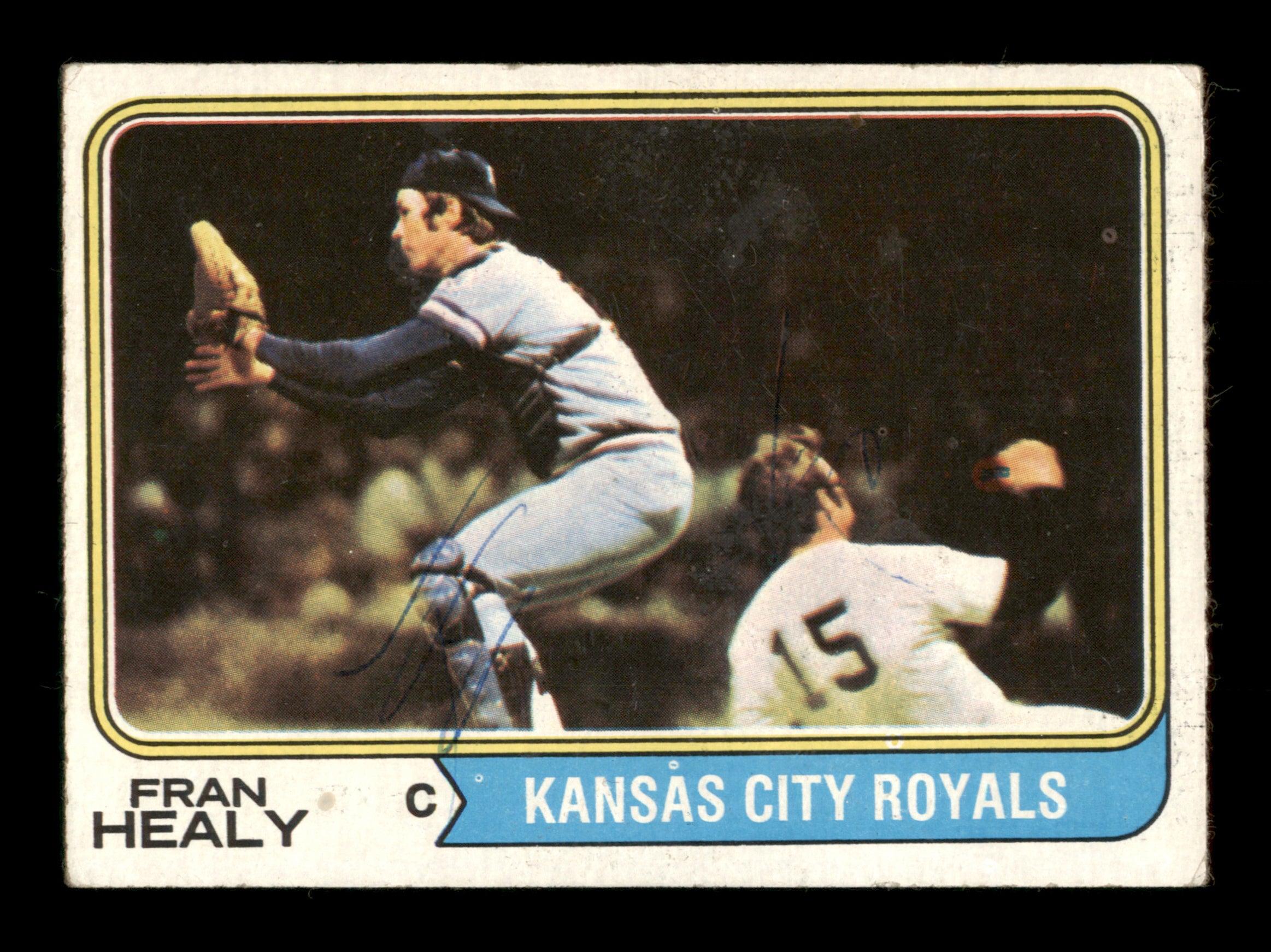 Fran Healy Autographed 1974 Topps Card #238 Kansas City Royals SKU #204355