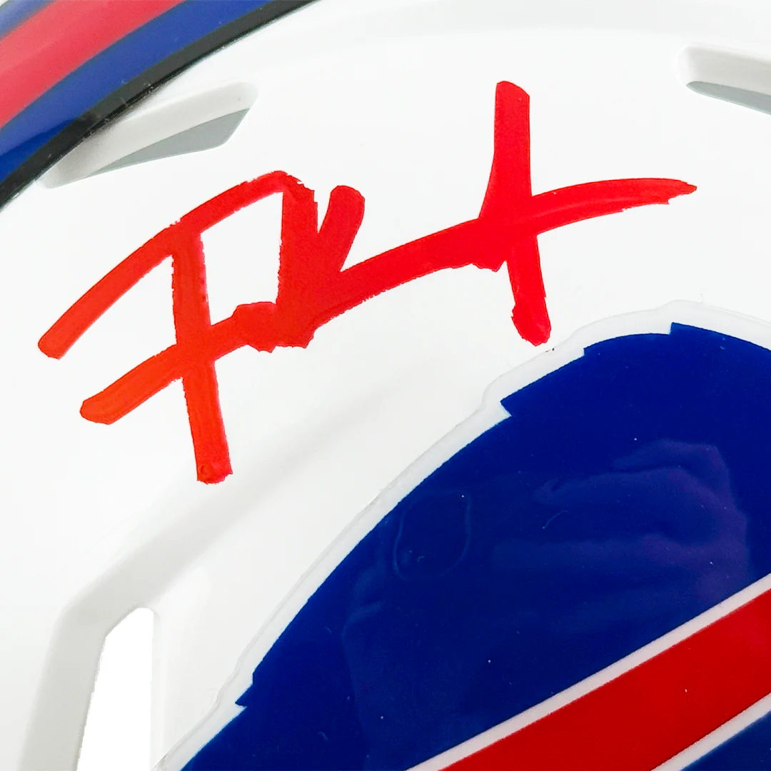 Frank Gore Signed Red Ink Buffalo Bills Speed Mini Football Helmet (Beckett) - Image 2