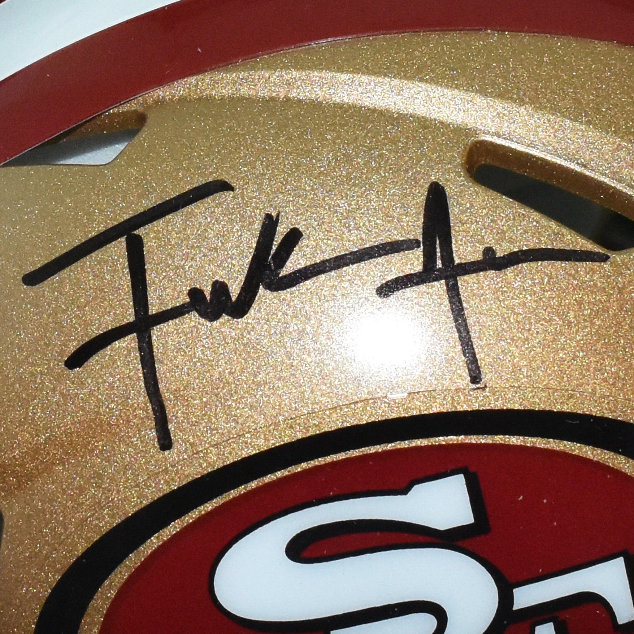Frank Gore Signed San Francisco 49ers Mini Speed Football Helmet (Beckett) - Image 2