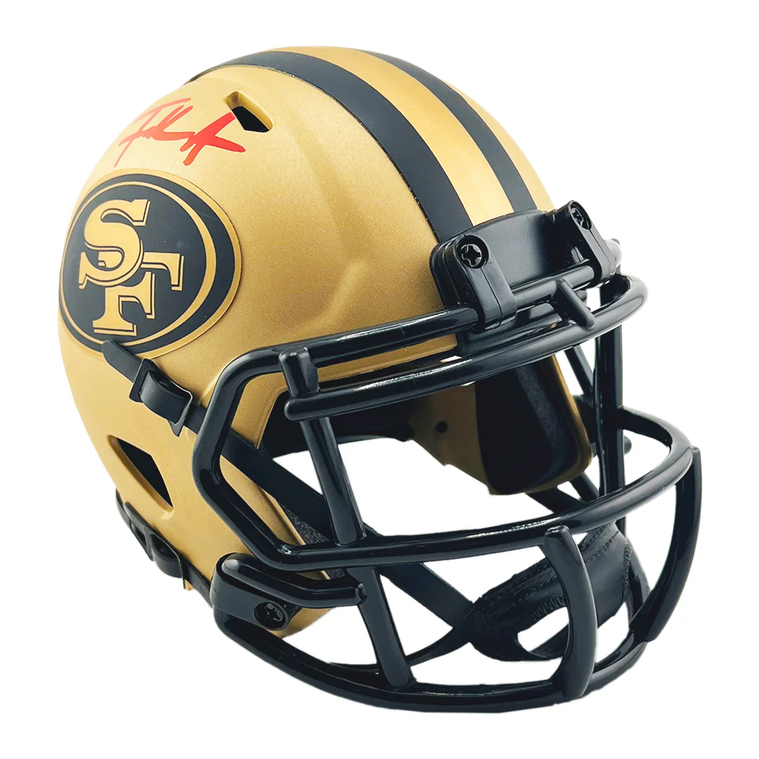 Frank Gore Signed San Francisco 49ers Rave Mini Football Helmet (Beckett) - Image 3