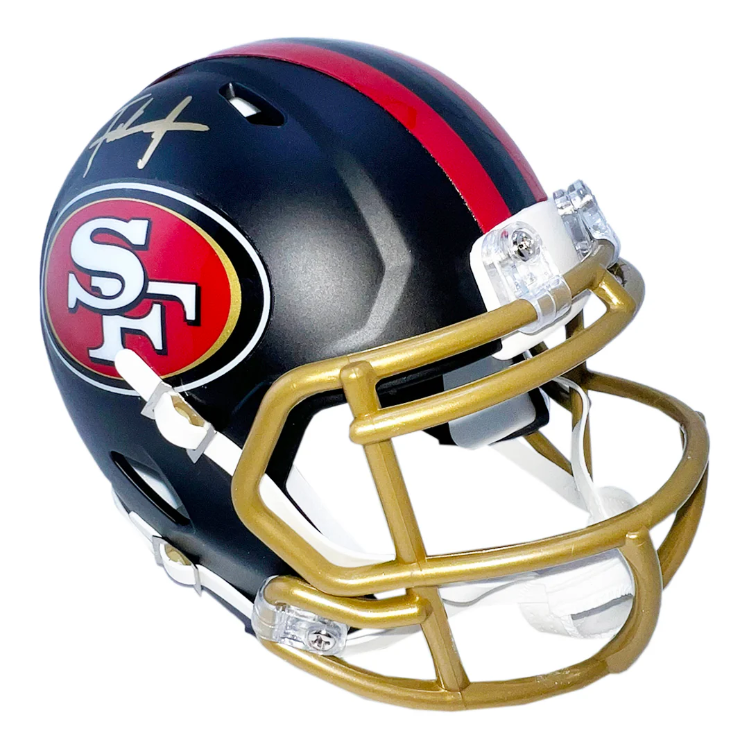 Frank Gore Signed San Francisco 49ers Rivalries Speed Mini Football Helmet (Beckett) - Image 3