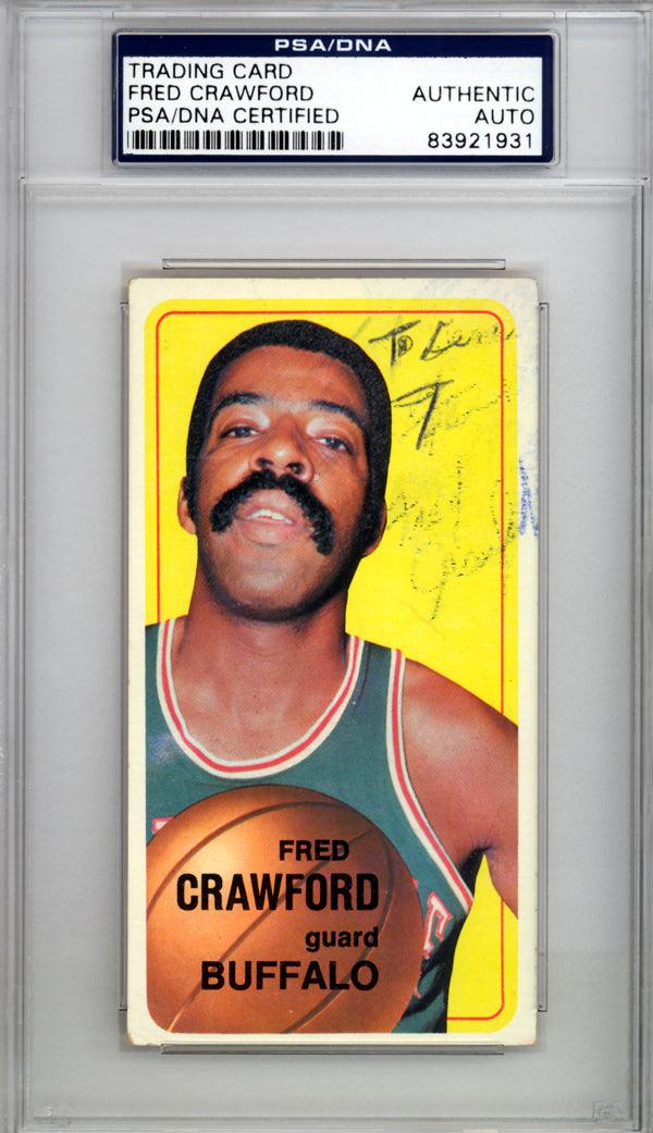 Fred Crawford Autographed 1970 Topps Card #162 Buffalo Braves Signed Twice PSA/DNA #83921931