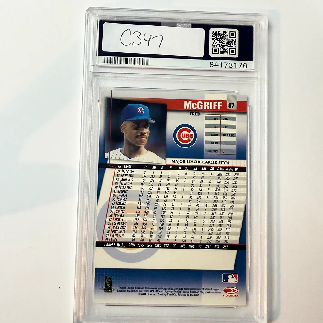 Fred McGriff Signed 2002 Donruss Fan Club #97 PSA Auto Authentic - Image 2
