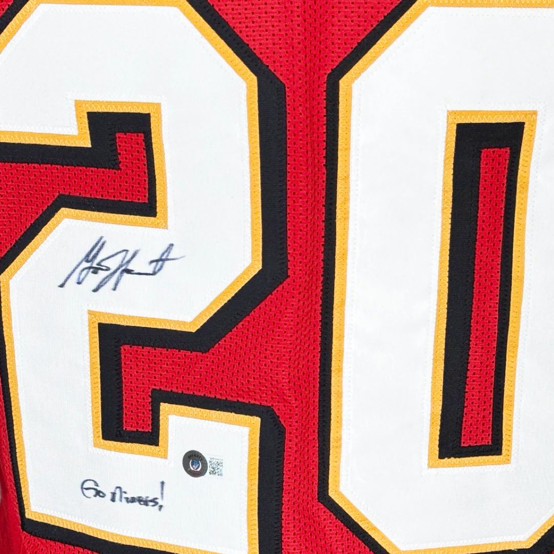Garrison Hearst Signed Go Niners! Inscription San Francisco Red Football Jersey (Beckett) - Image 2