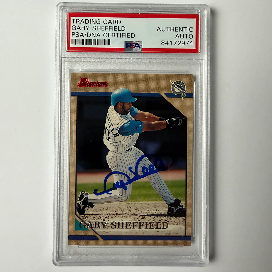 Gary Sheffield Signed 1996 Bowman #42 PSA Auto Authentic