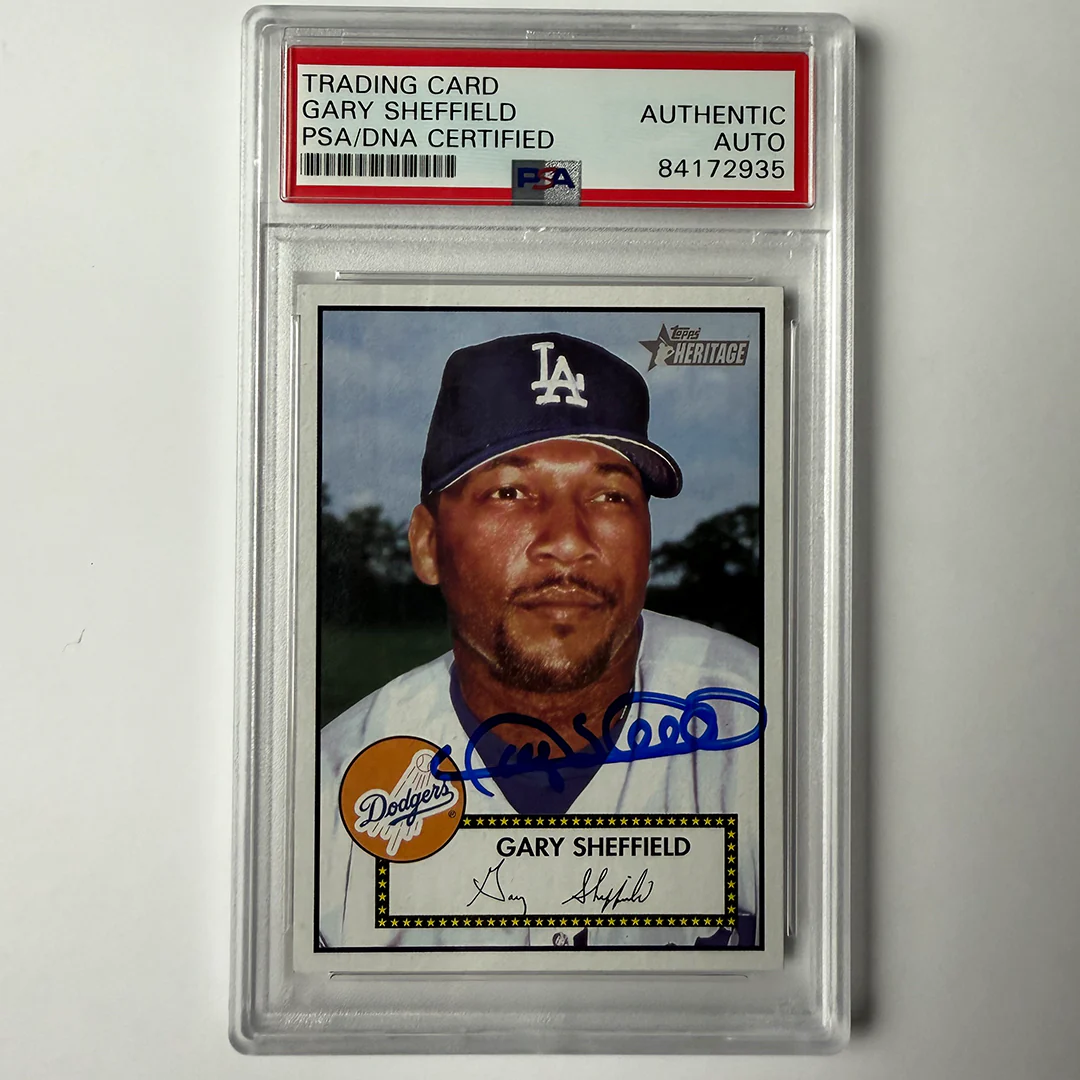 Gary Sheffield Signed 2001 Topps Heritage #285 PSA Auto Authentic