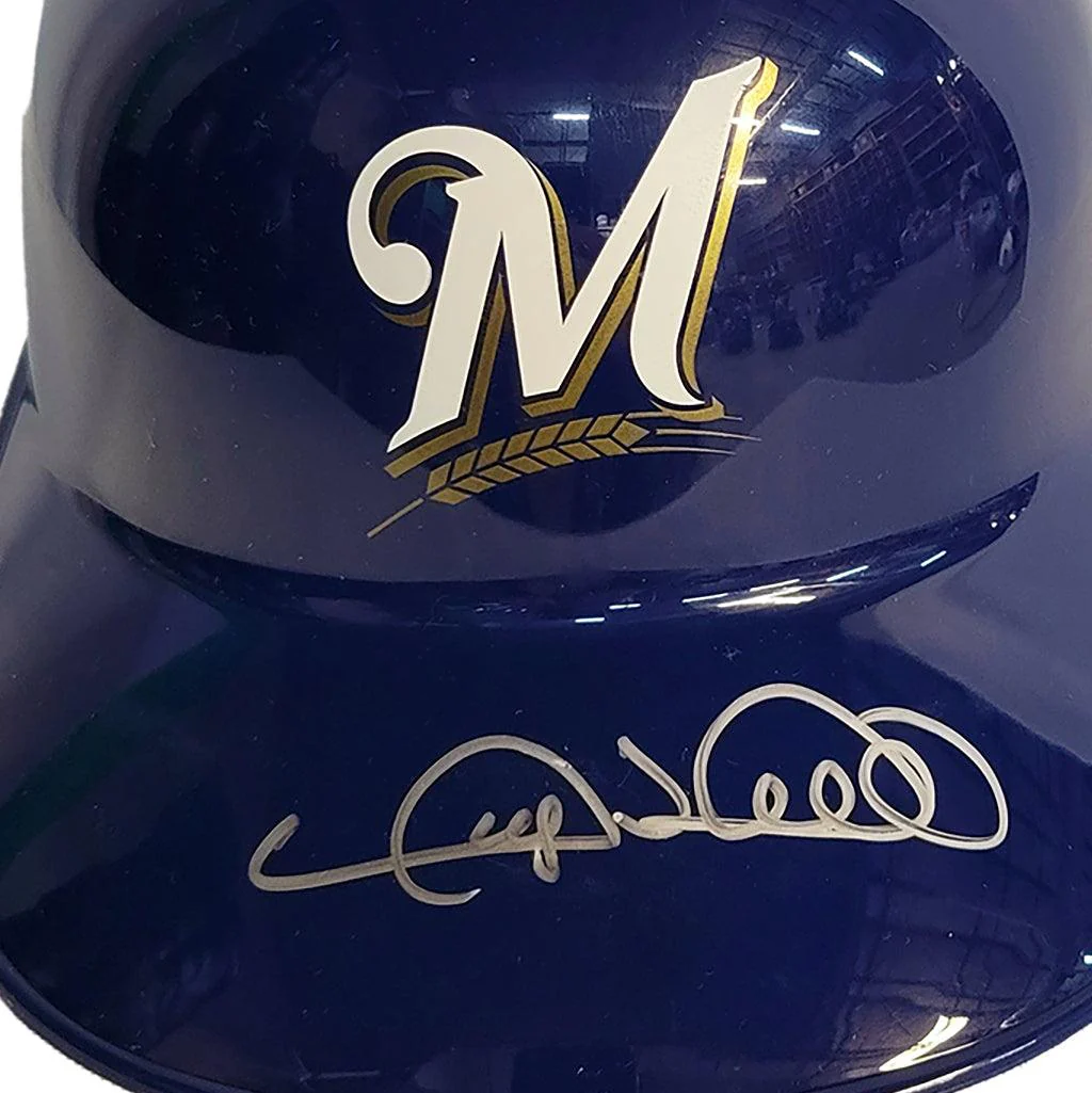 Gary Sheffield Signed Milwaukee Brewers Souvenir MLB Baseball Batting Helmet (JSA) - Image 2