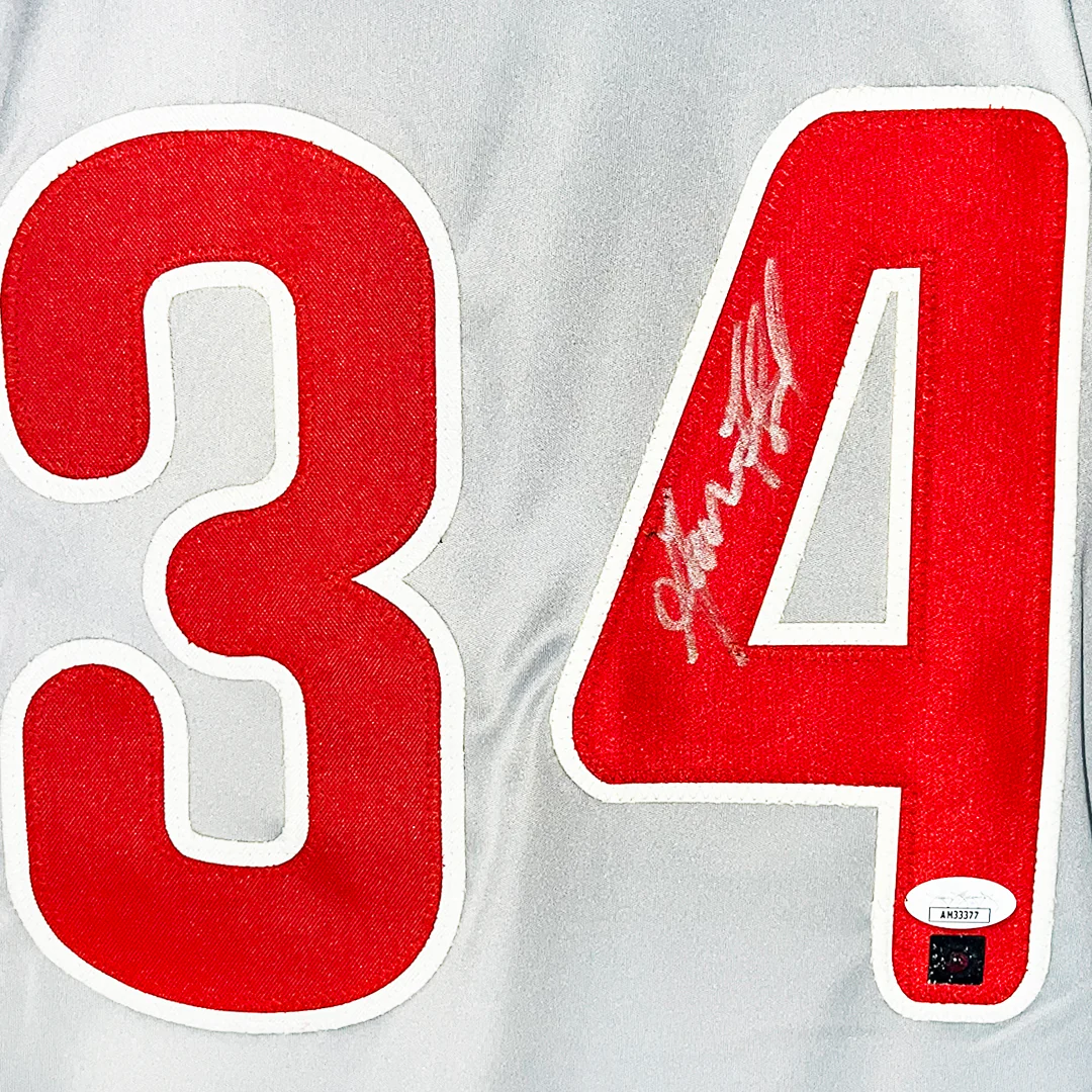 Gavin Floyd Signed Philadelphia Grey Baseball Jersey (JSA) - Image 2