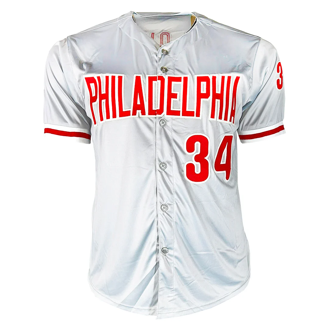 Gavin Floyd Signed Philadelphia Grey Baseball Jersey (JSA) - Image 3