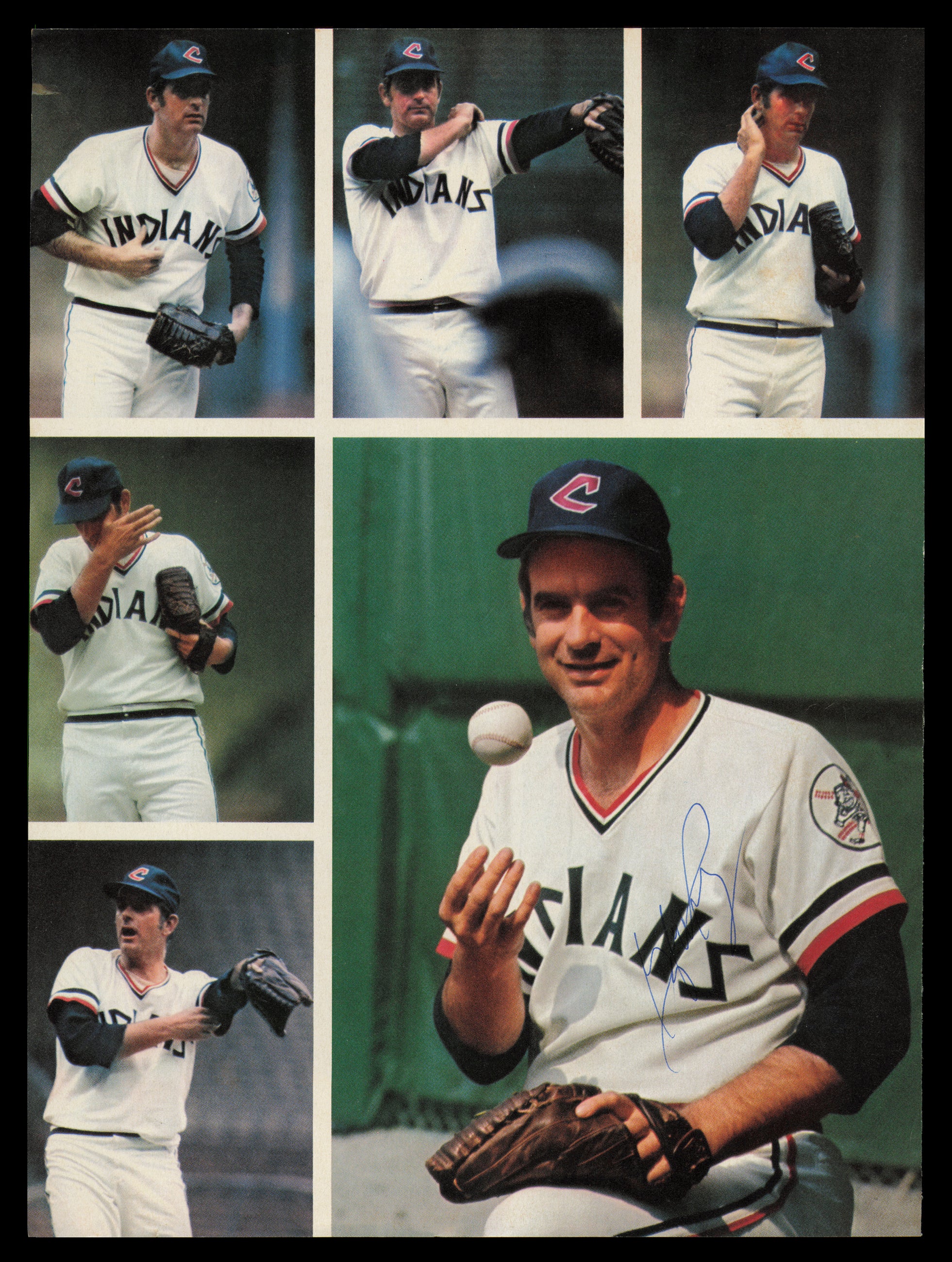 Gaylord Perry Autographed 8.5x11.5 Magazine Page Photo Cleveland Indians