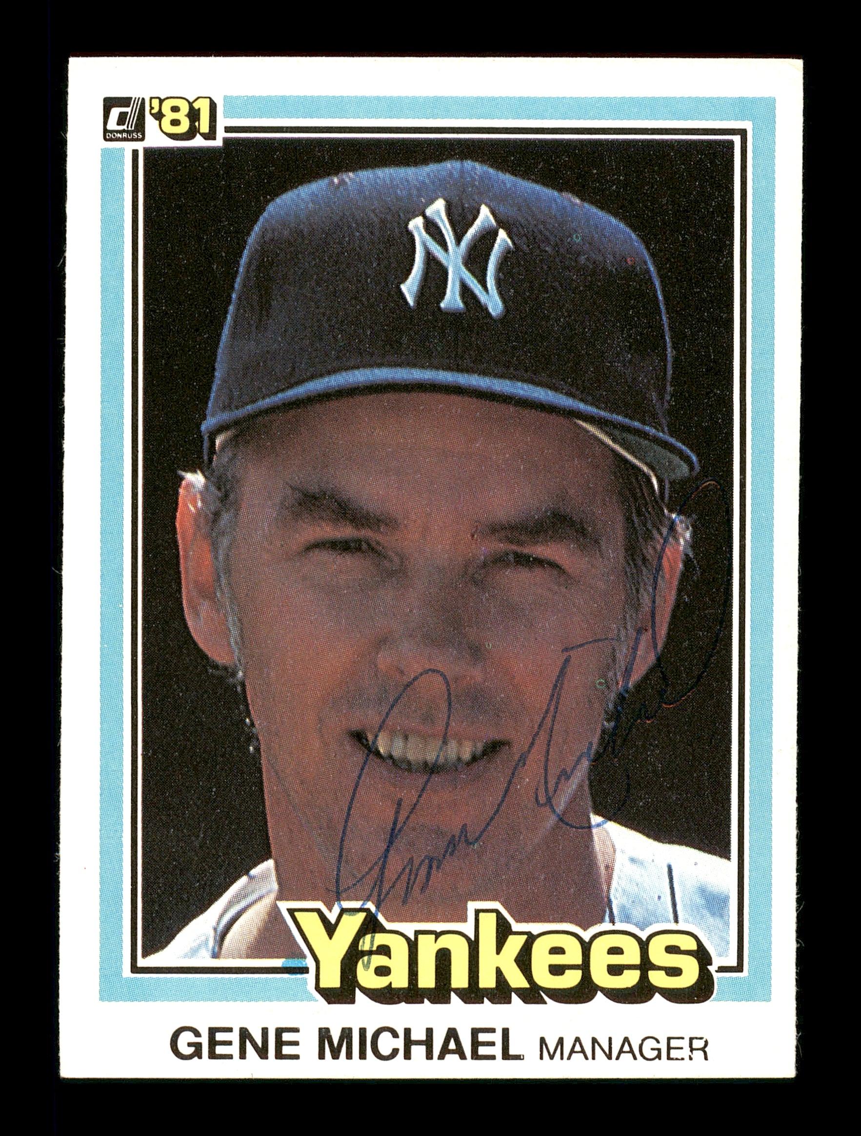 Gene Michael Autographed 1981 Donruss Card #500 New York Yankees SKU #166453
