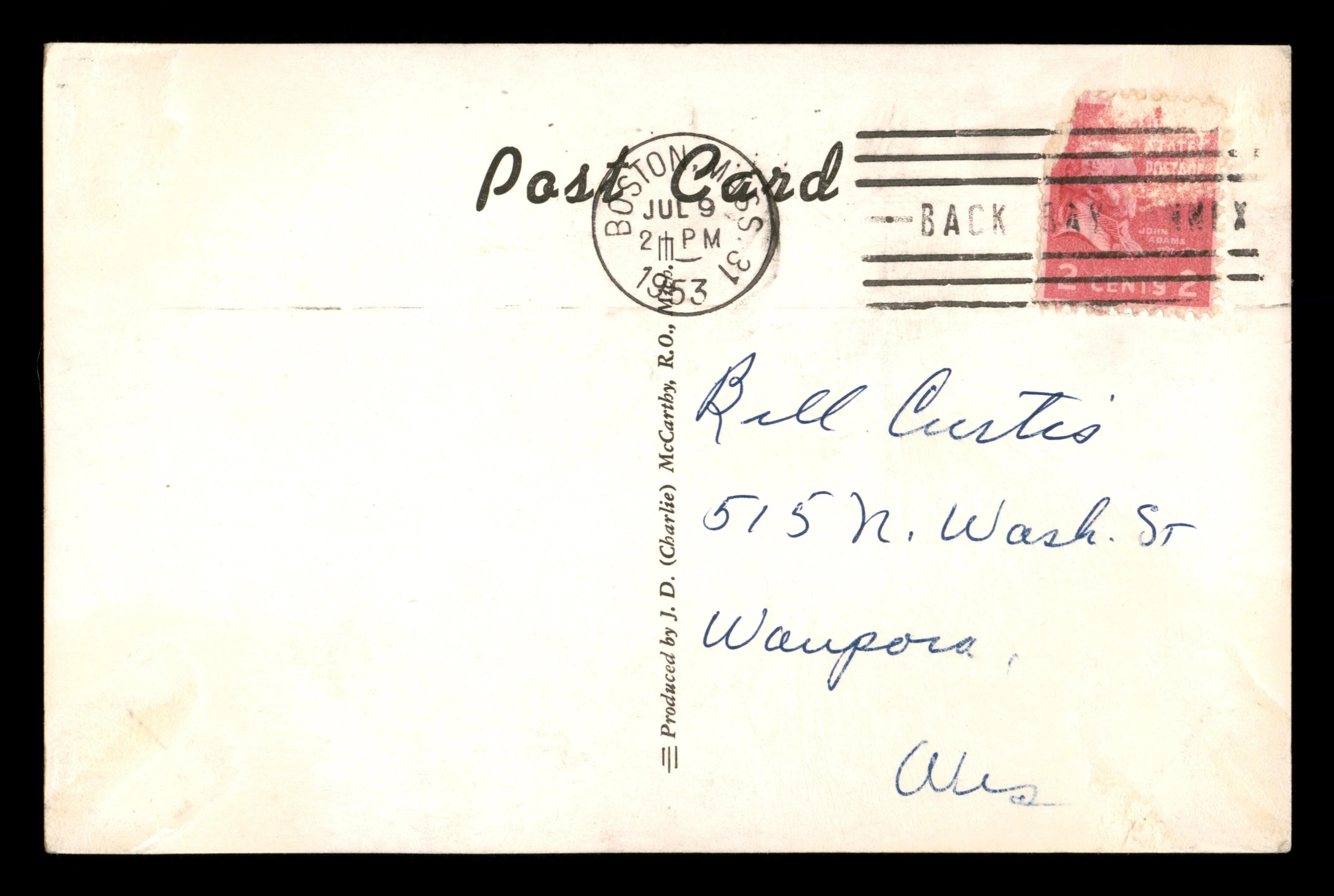 George Kell Autographed 3.5x5.5 Postcard Boston Red Sox SKU #201469 - Image 2