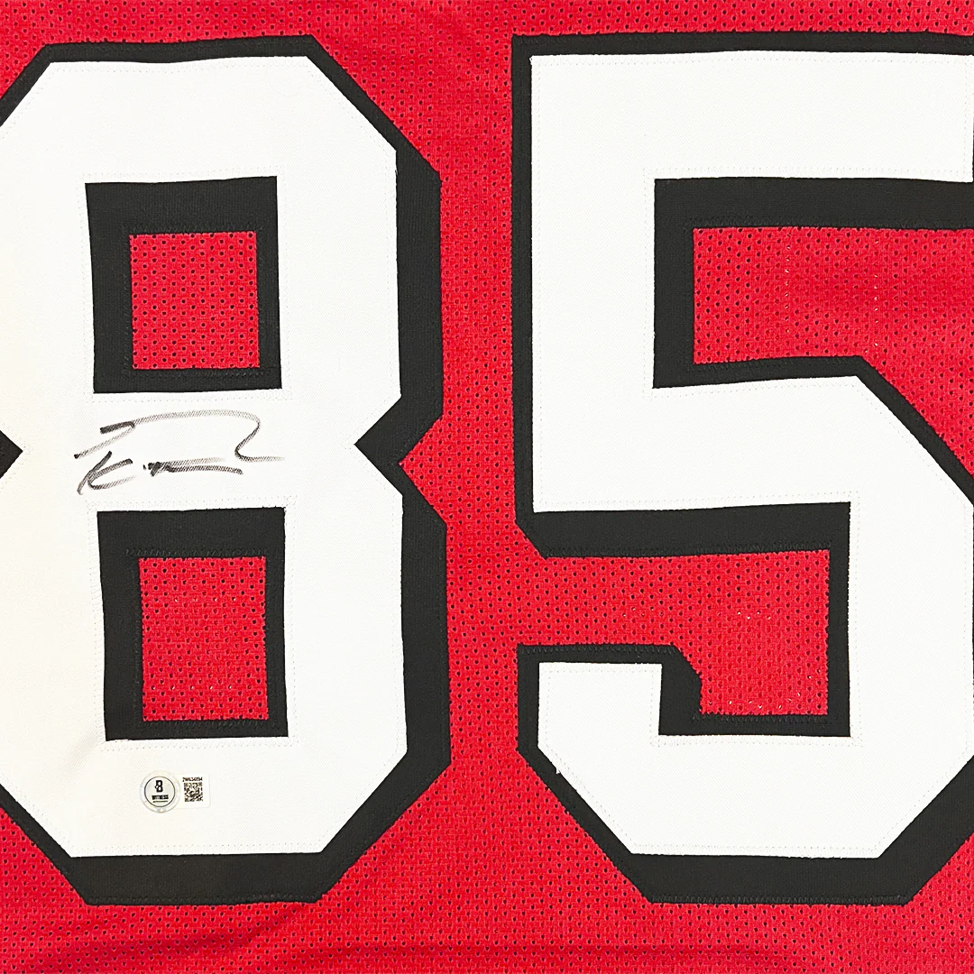 George Kittle Signed San Francisco Red Shadow Number Football Jersey (Beckett) - Image 3