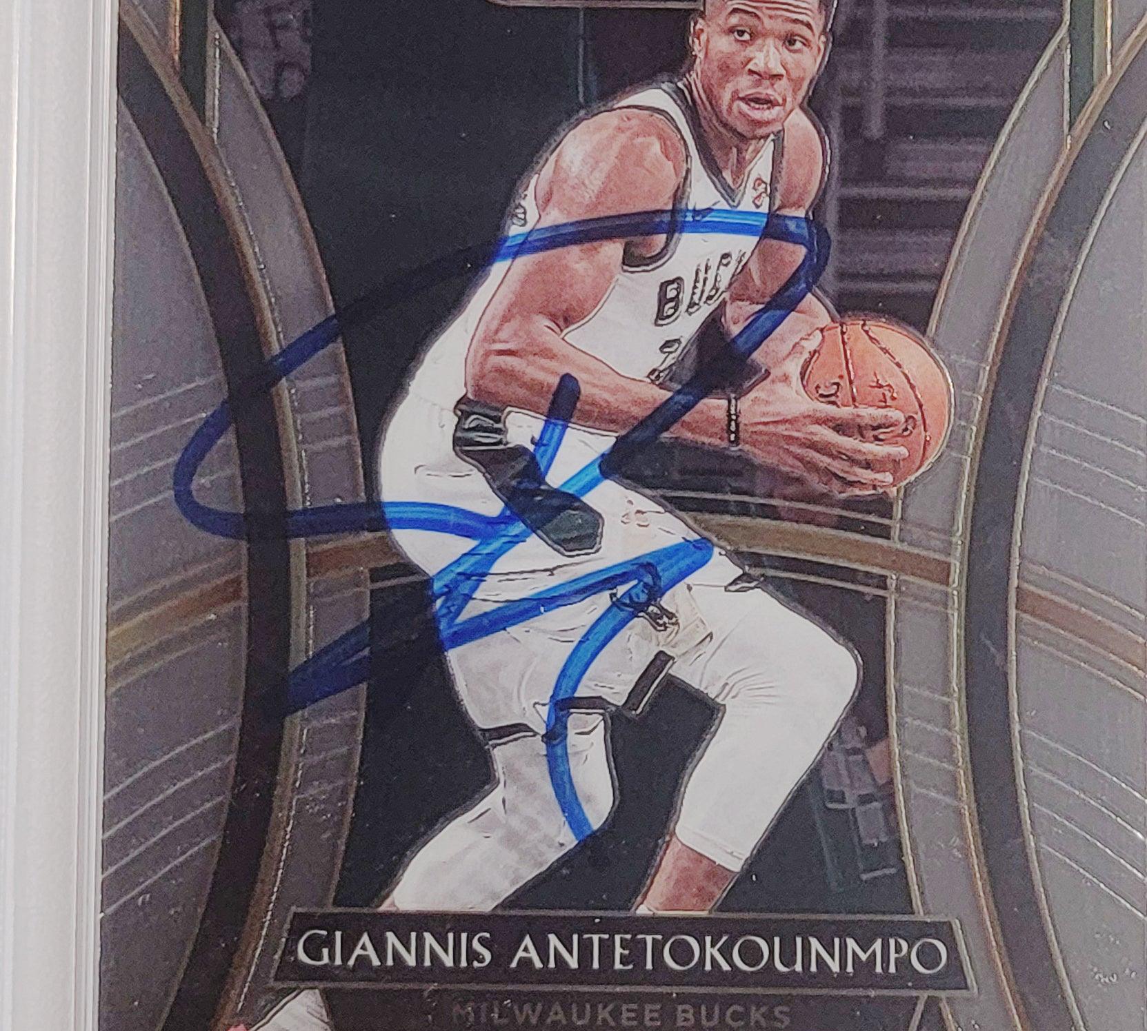 Giannis Antetokounmpo Autographed 2019 Panini Select Card #148 Milwaukee Bucks PSA 9 PSA/DNA #61197105 - Image 2