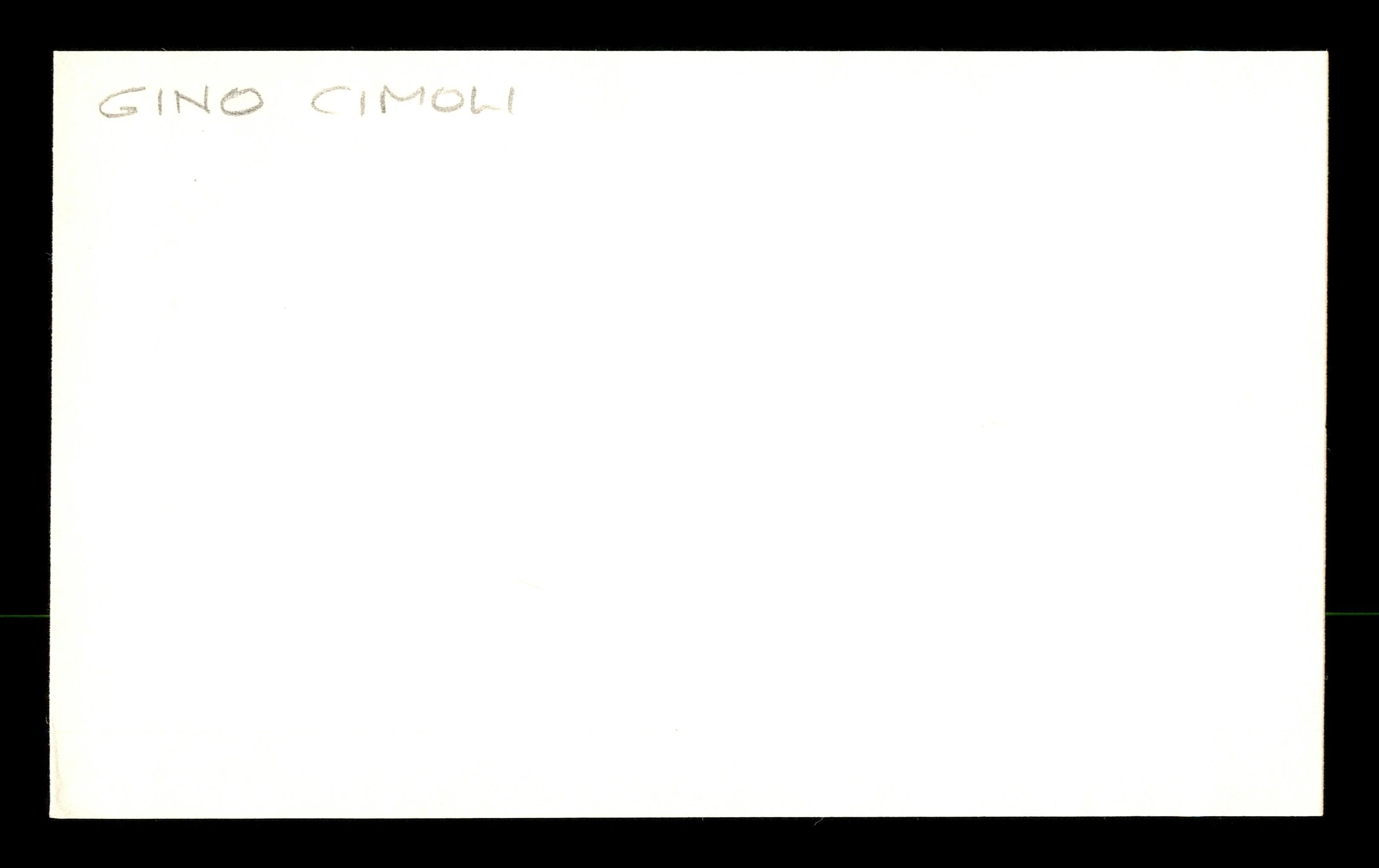 Gino Cimoli Autographed 3x5 Index Card St. Louis Cardinals SKU #174109 - Image 2
