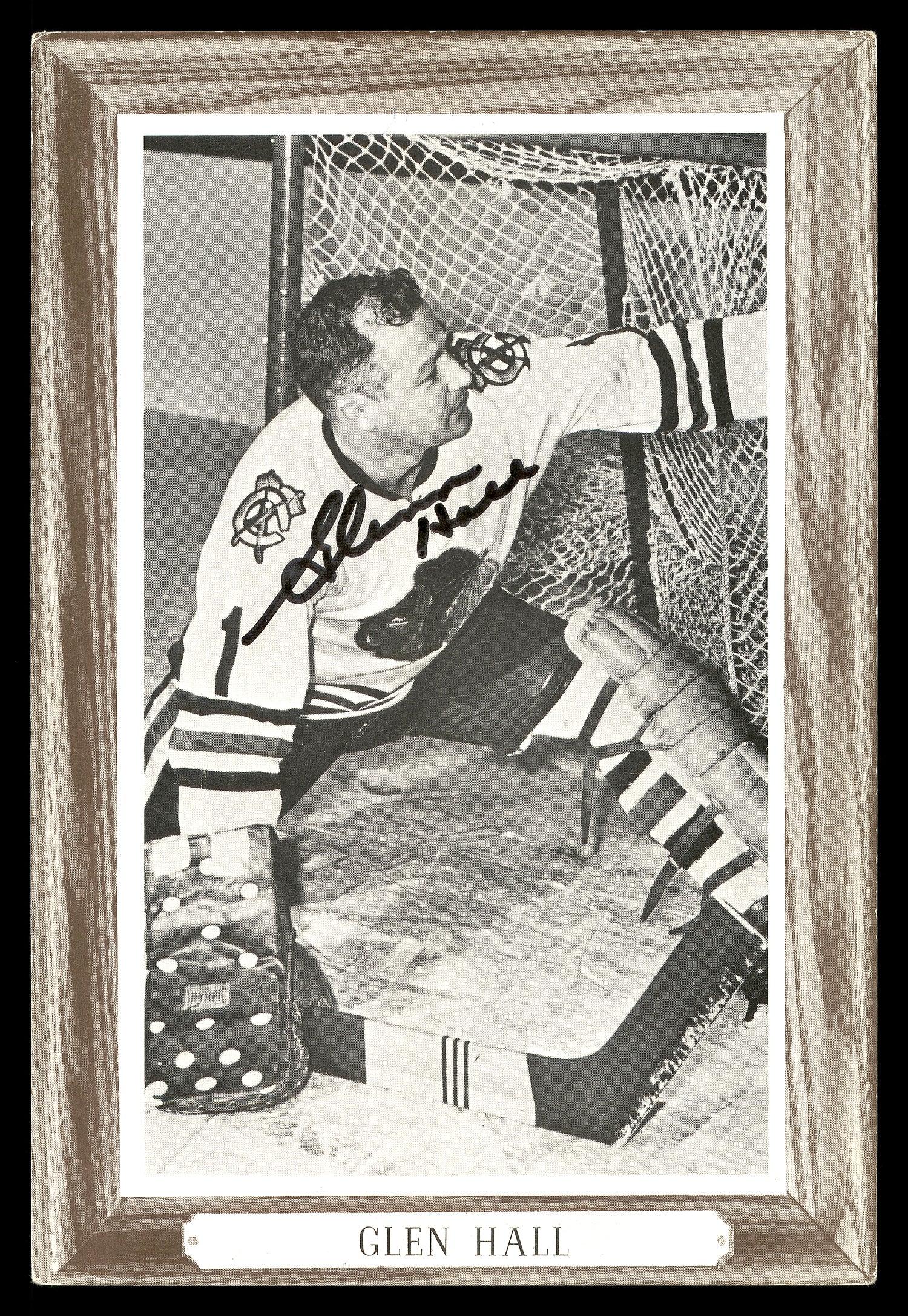 Glenn Hall Autographed 1964-67 Beehive Group 3 4.5x6.5 Photo Chicago Blackhawks SKU #176455