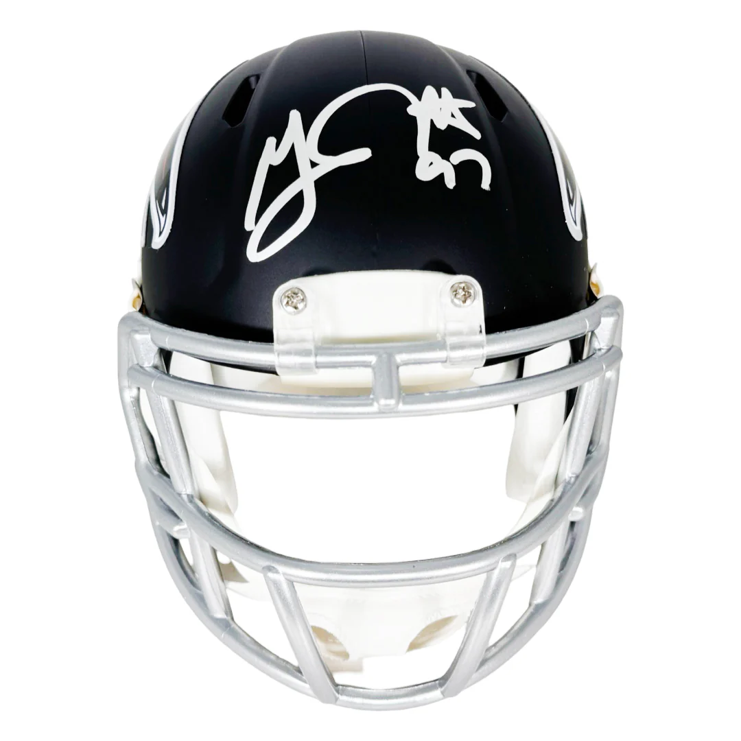 Grady Jarrett Signed Atlanta Falcons Speed Mini Football Helmet (Beckett) - Image 3